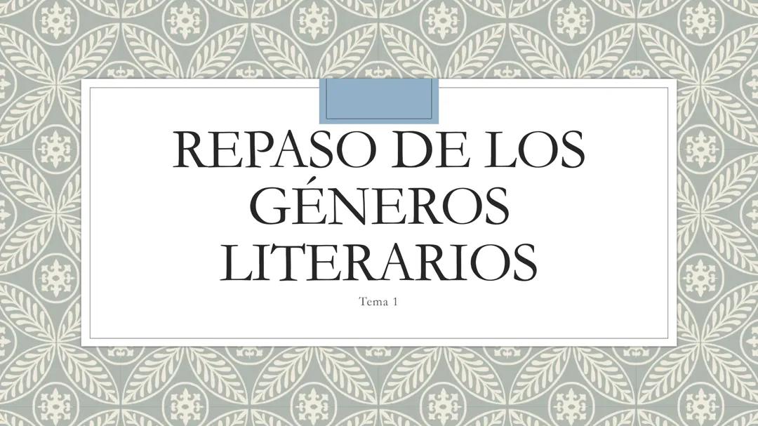 Clasificación de géneros literarios