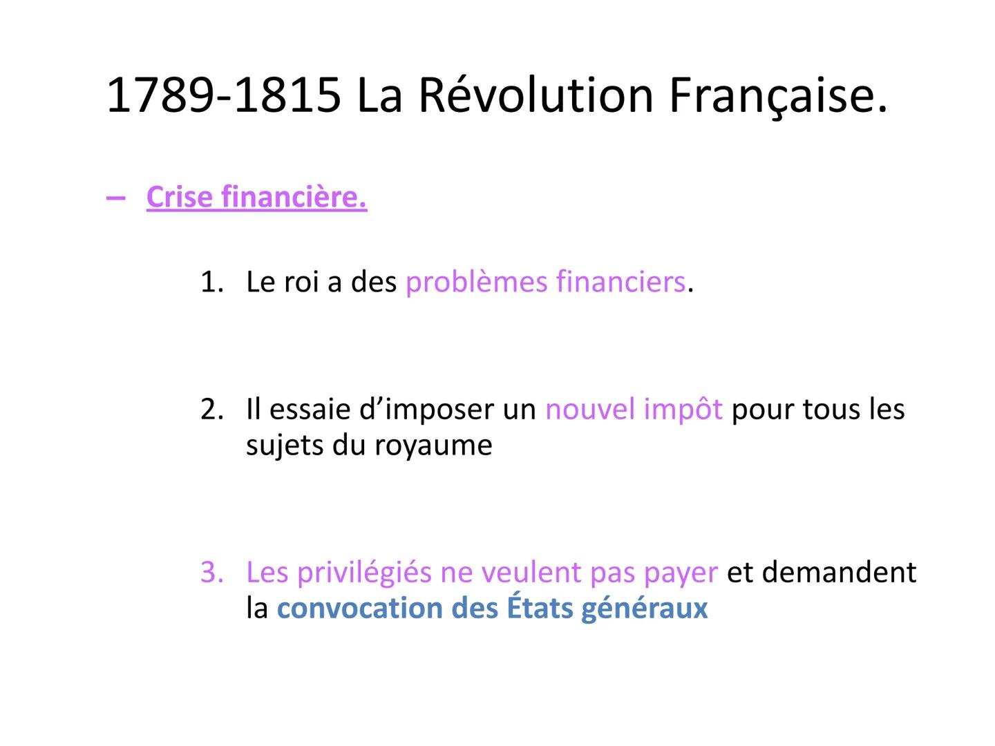1789-1815
LA RÉVOLUTION FRANÇAISE ●
1789-1815 La Révolution Française.
1789-1792 Monarchie constitutionnelle.
1792-1794 La Convention.
1794-