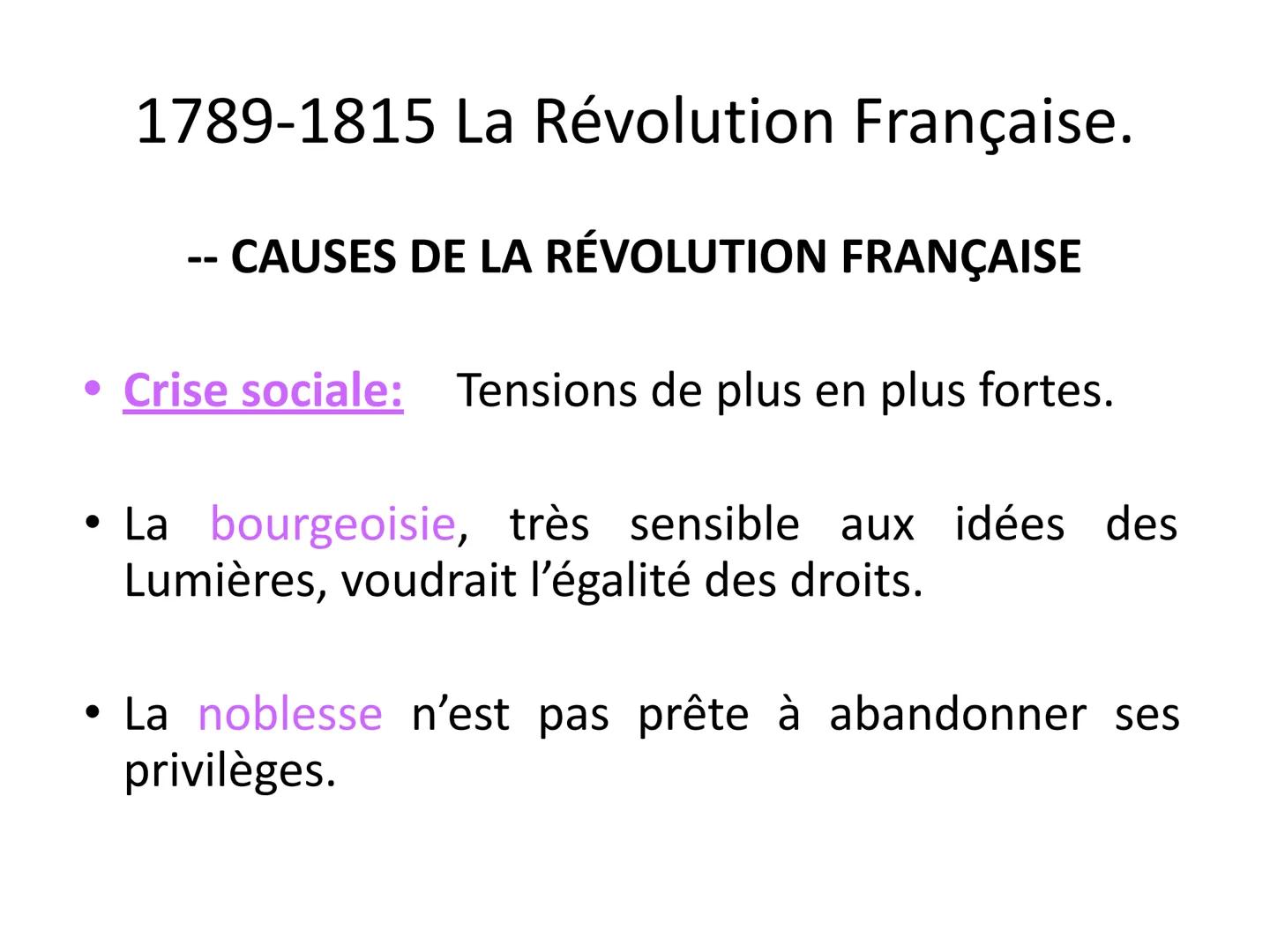 1789-1815
LA RÉVOLUTION FRANÇAISE ●
1789-1815 La Révolution Française.
1789-1792 Monarchie constitutionnelle.
1792-1794 La Convention.
1794-