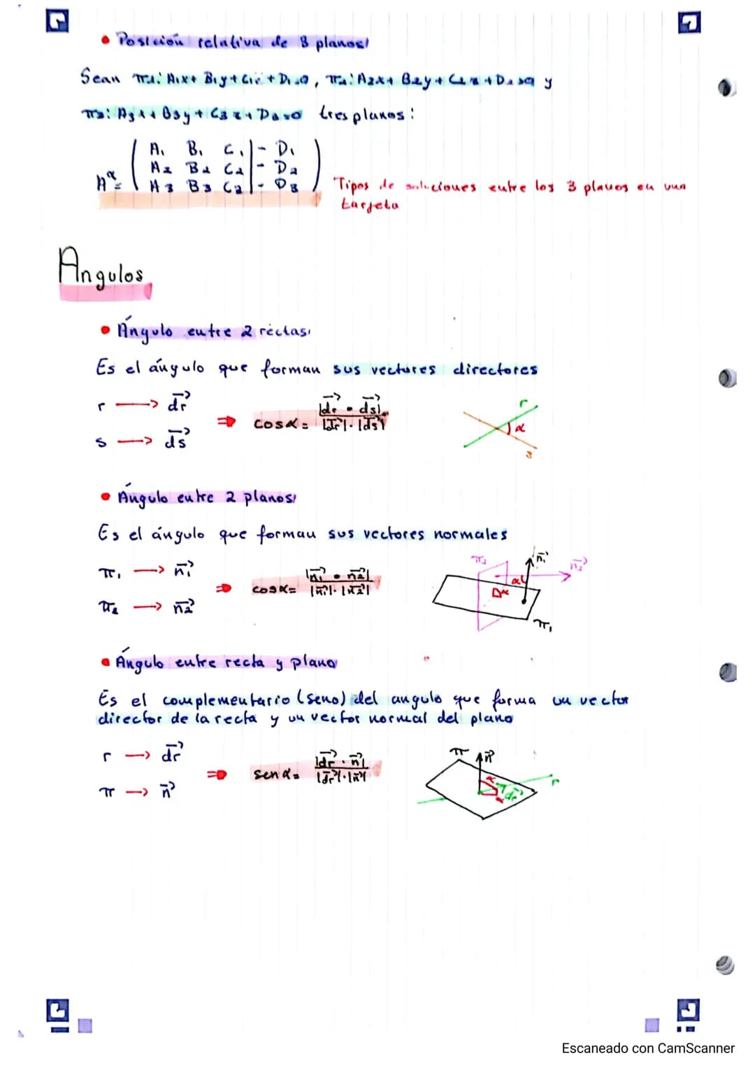 Matematicas I Geometria dº Bachillerato A
Poloque II : Geometria
X
2
vector
• Punto
y
• Punto medio
Para calcular el punto
Ejemplo: A(0,1,2)