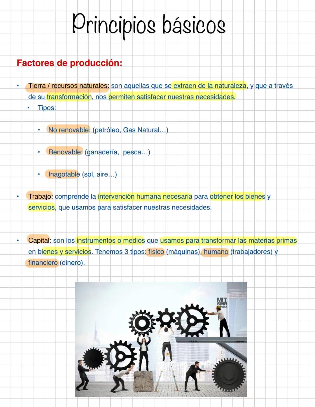 # Principios básicos

Economía y vida cotidiana:

- La economía es una ciencia joven que estudia el comportamiento humano. Surge de una
obra