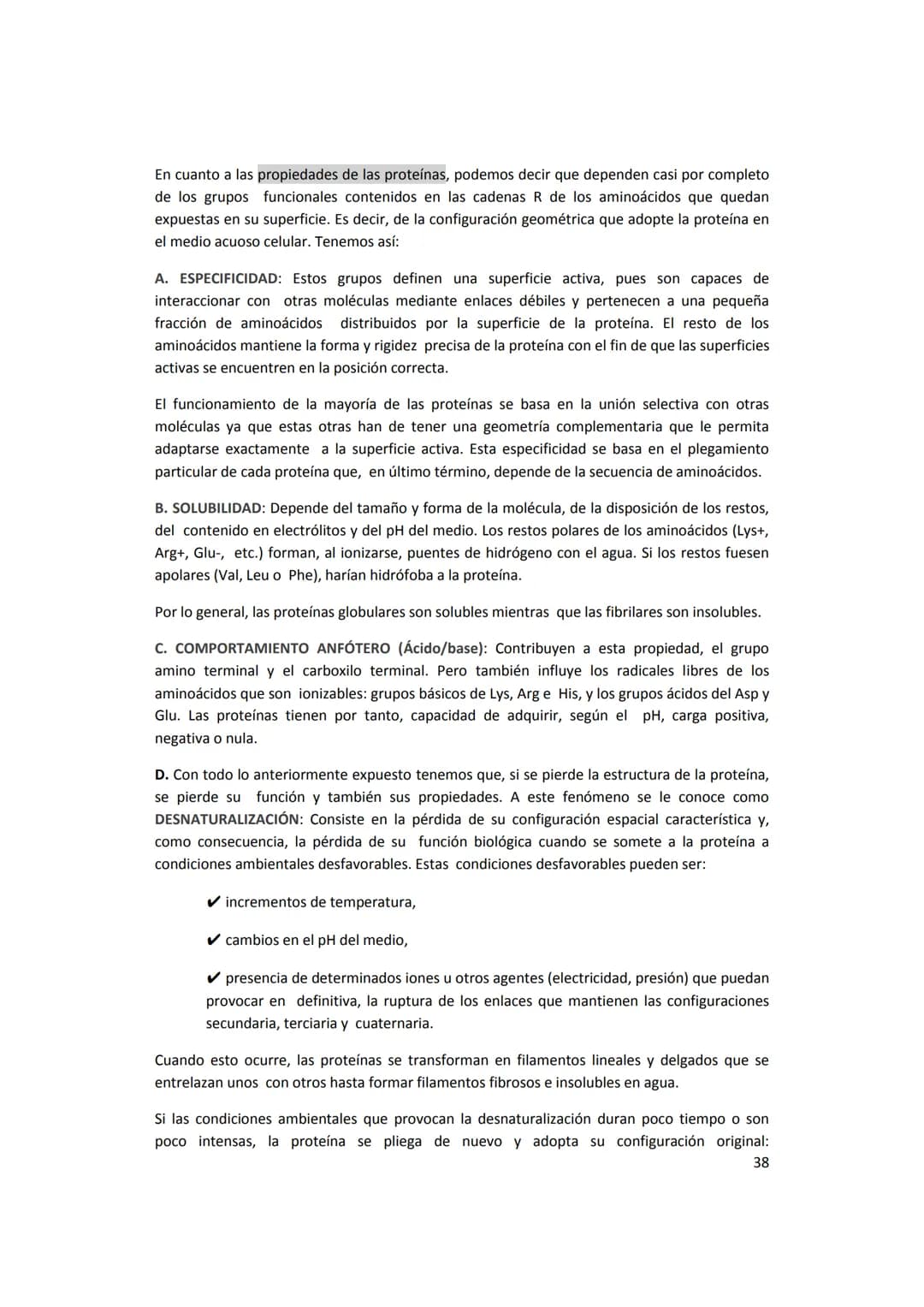 5. PROTEÍNAS
5.1. Concepto e importancia biológica
Las proteínas son macromoléculas presentes en todos los tejidos. Son las moléculas que
cu