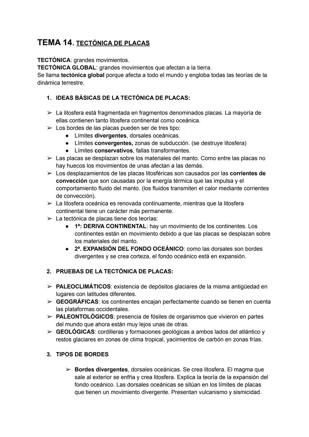 TEMA 14. TECTÓNICA DE PLACAS
TECTÓNICA: grandes movimientos.
TECTÓNICA GLOBAL: grandes movimientos que afectan a la tierra.
Se llama tectóni