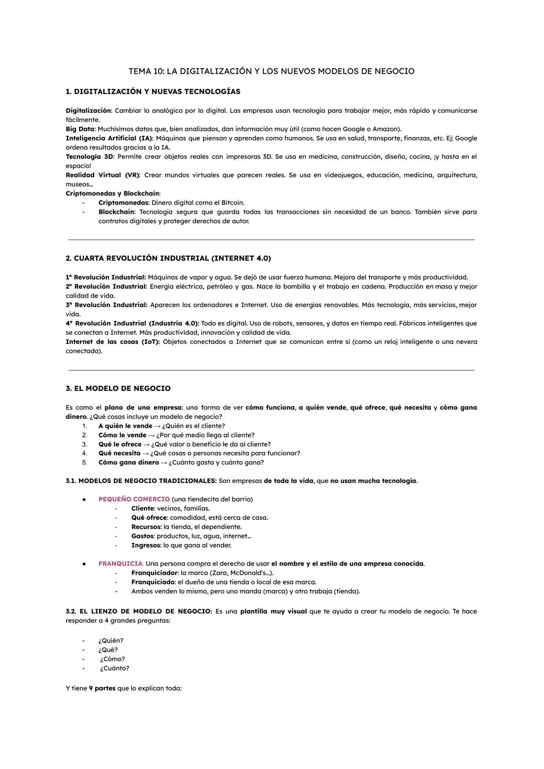 TEMA 10: LA DIGITALIZACIÓN Y LOS NUEVOS MODELOS DE NEGOCIO

1. DIGITALIZACIÓN Y NUEVAS TECNOLOGÍAS

Digitalización: Cambiar lo analógico por
