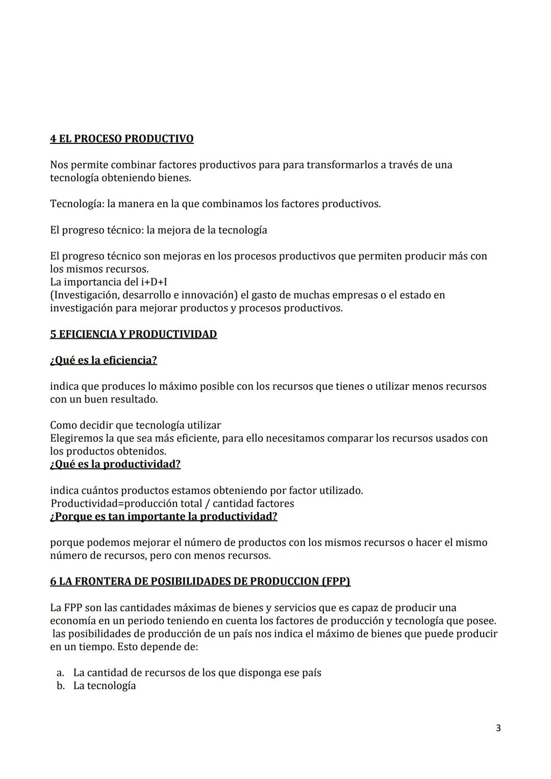 1 LOS FACTORES PRODUCTIVOS
¿Que son los factores productivos?
Son recursos escasos que permiten hacer bienes y servicios.
Hay 4 factores pro