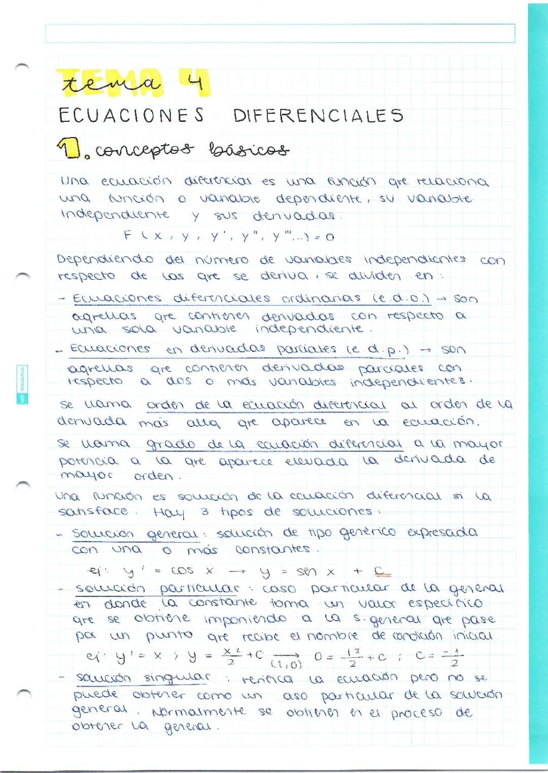 Aprende Ecuaciones Diferenciales con el Profesor Alex: Desde Cero a Ejemplos Resueltos