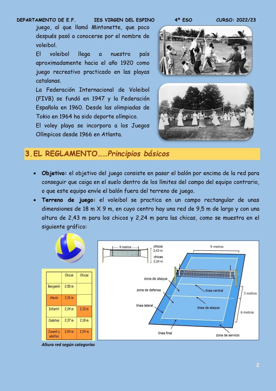 DEPARTAMENTO DE E.F.
IES VIRGEN DEL ESPINO
4º ESO
CURSO: 2022/23
# TEMA 2: EL VOLEIBOL
"Rematando el trimestre II"

13

# 1. ¿DEPORTE?

Part