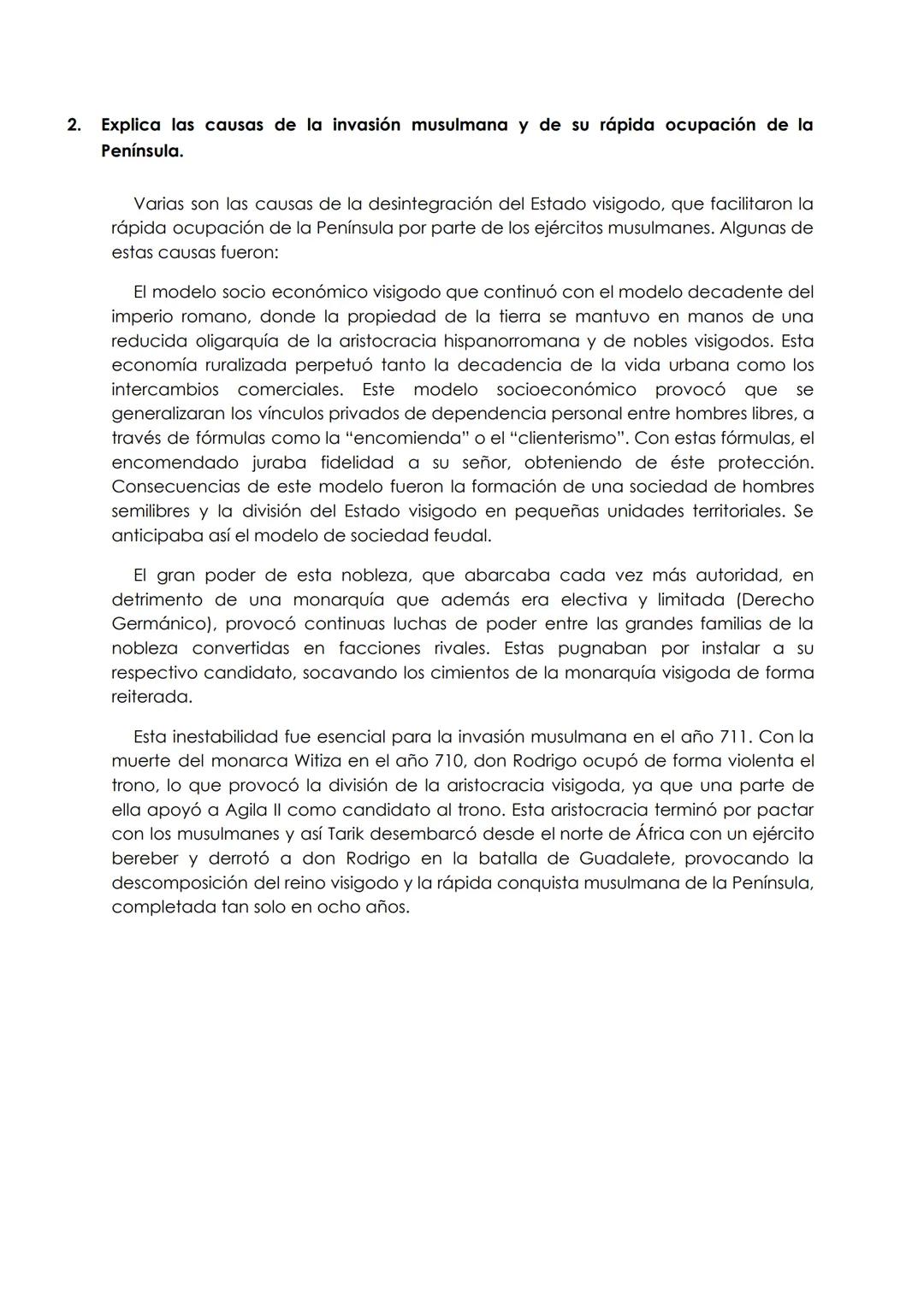 BLOQUE 2

1. Características de la monarquía visigoda.

La crisis que el Imperio romano sufrió de los siglos III al V, vino marcada por los
