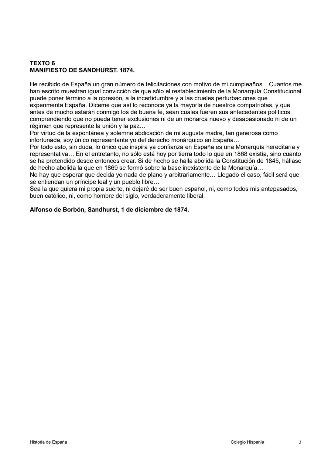 # 12. EL RÉGIMEN DE LA RESTAURACIÓN. CARACTERÍSTICAS Y FUNCIONAMIENTO DEL
SISTEMA CANOVISTA.

Introducción

Tras el fallido intento de insta