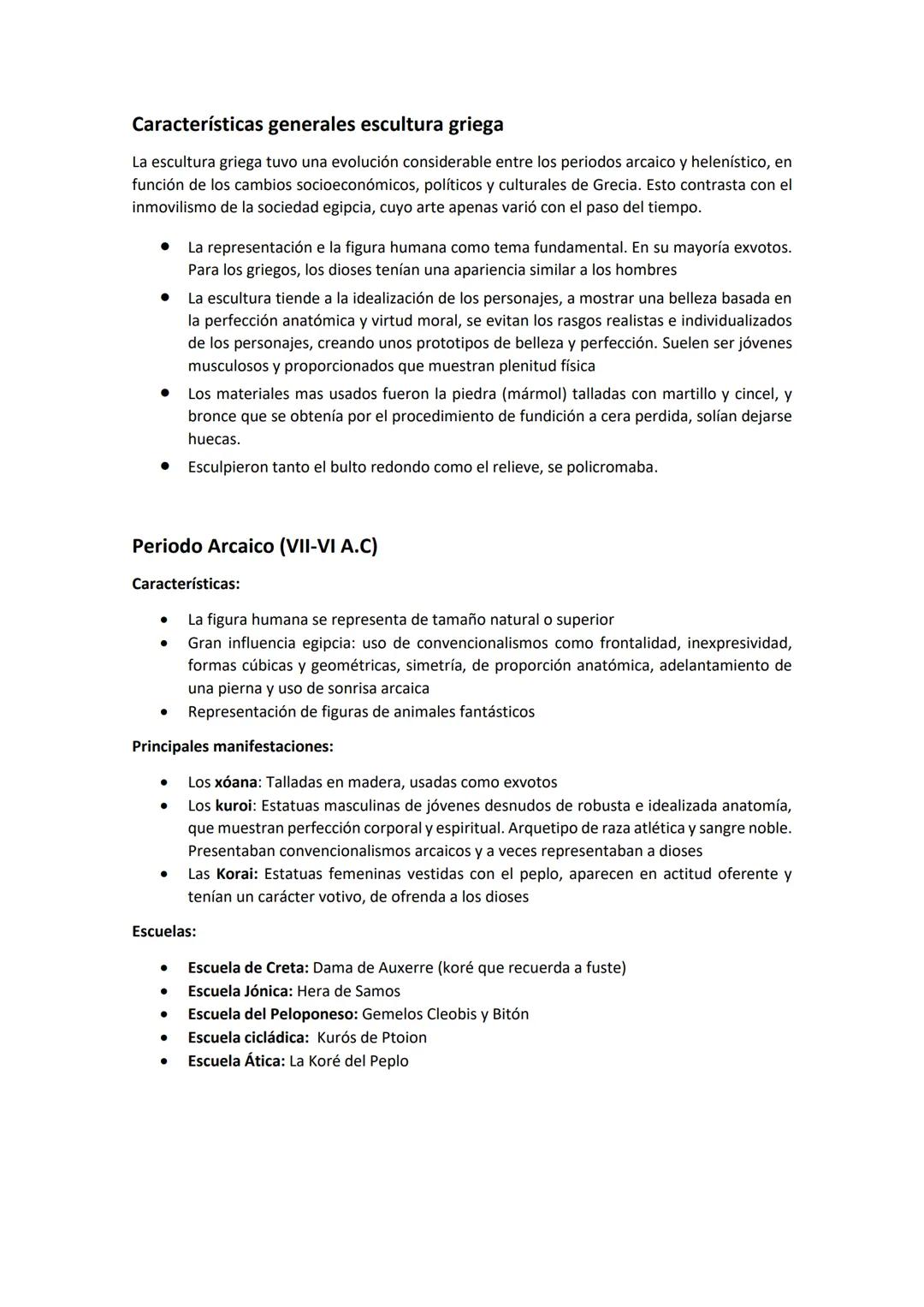 # Características generales escultura griega

La escultura griega tuvo una evolución considerable entre los periodos arcaico y helenístico, 