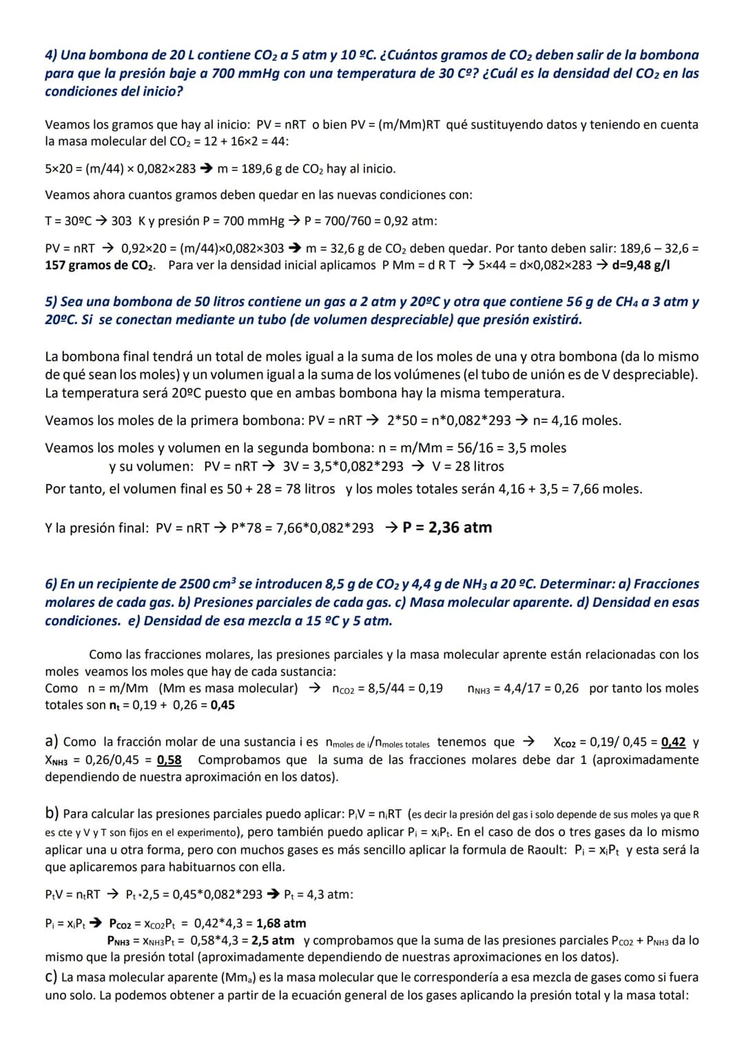 EJERCICIOS DE 1º DE BACHILLERATO RESUELTOS Y COMENTADOS
MATERIA, GASES Y DISOLUCIONES.
1) ¿Cuántos átomos de oxígeno hay en 0,1g de Fe2(SO4)