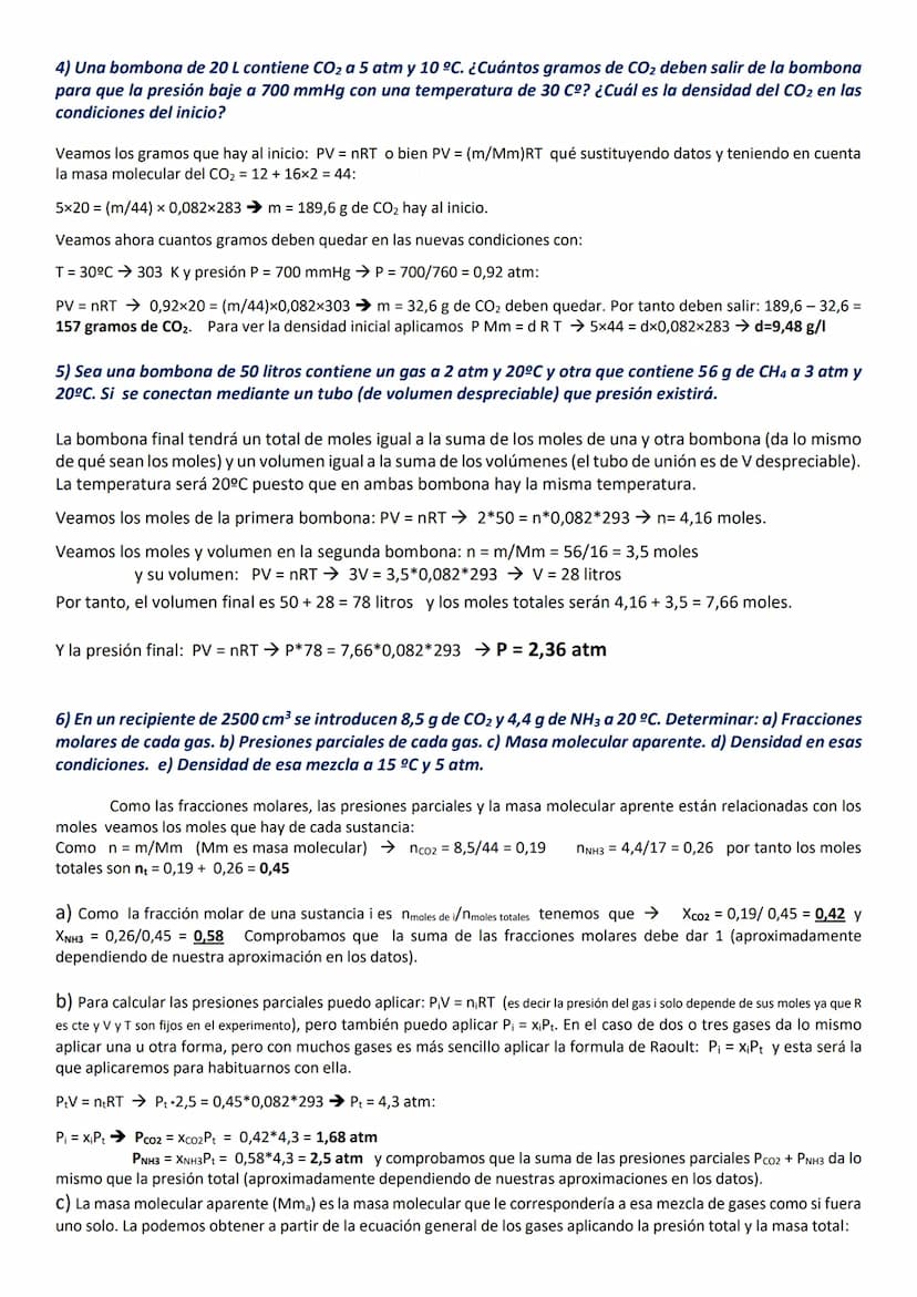 EJERCICIOS DE 1º DE BACHILLERATO RESUELTOS Y COMENTADOS
MATERIA, GASES Y DISOLUCIONES.
1) ¿Cuántos átomos de oxígeno hay en 0,1g de Fe2(SO4)