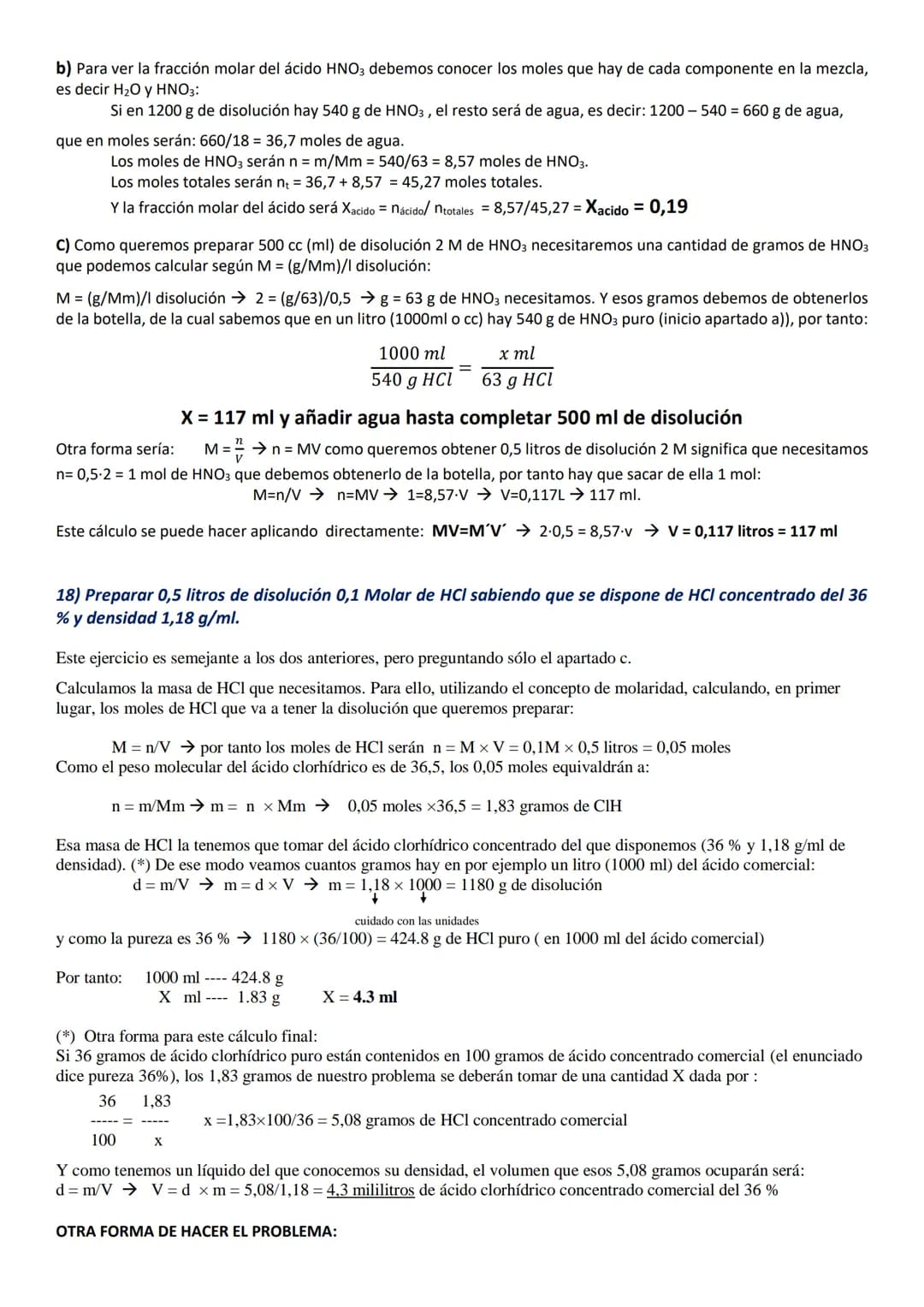 EJERCICIOS DE 1º DE BACHILLERATO RESUELTOS Y COMENTADOS
MATERIA, GASES Y DISOLUCIONES.
1) ¿Cuántos átomos de oxígeno hay en 0,1g de Fe2(SO4)