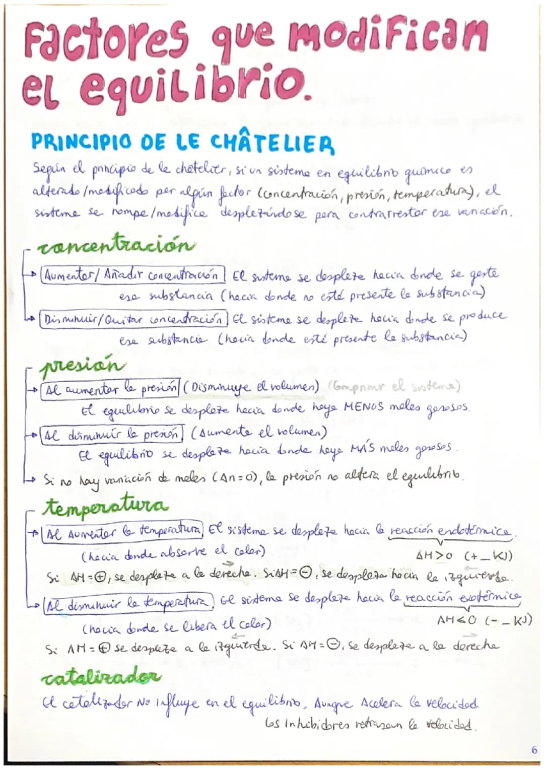 Factores que modifican
el equilibrio.
PRINCIPIO DE LE CHÂTELIER
Seguin el principio de le châtelier, si un sisteme en equilibrio quimico es
