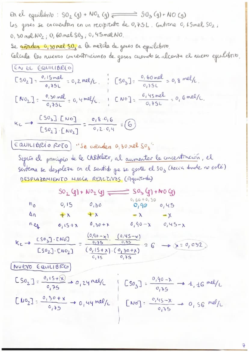 Factores que modifican
el equilibrio.
PRINCIPIO DE LE CHÂTELIER
Seguin el principio de le châtelier, si un sisteme en equilibrio quimico es
