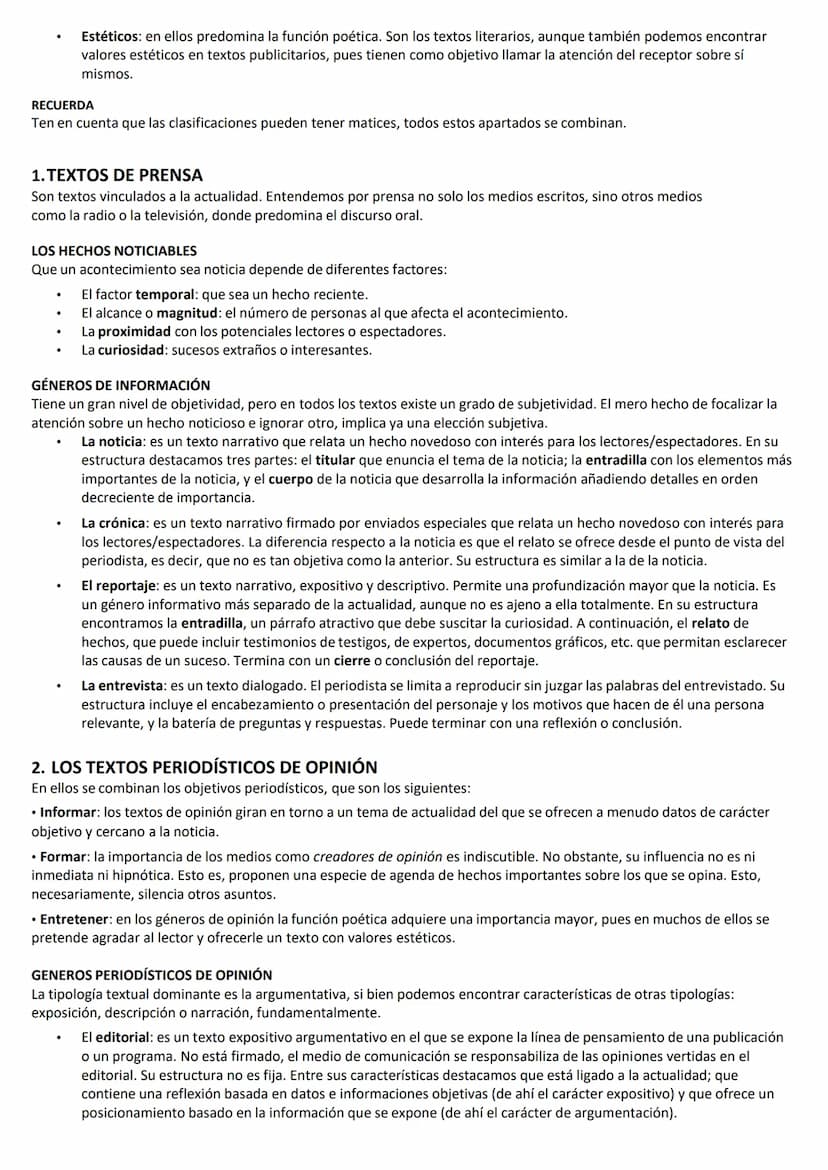 Tipologías textuales
Existen diversas clasificaciones de textos, según el punto de vista que se utilice para hacerlo.
SEGÚN EL TEMA O EL LEN