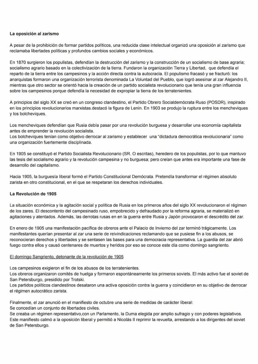 introducción
la revolución rusa y la creación de la URSS
La Revolución Rusa supuso la desaparición de la Rusia zarista y la creación de un r