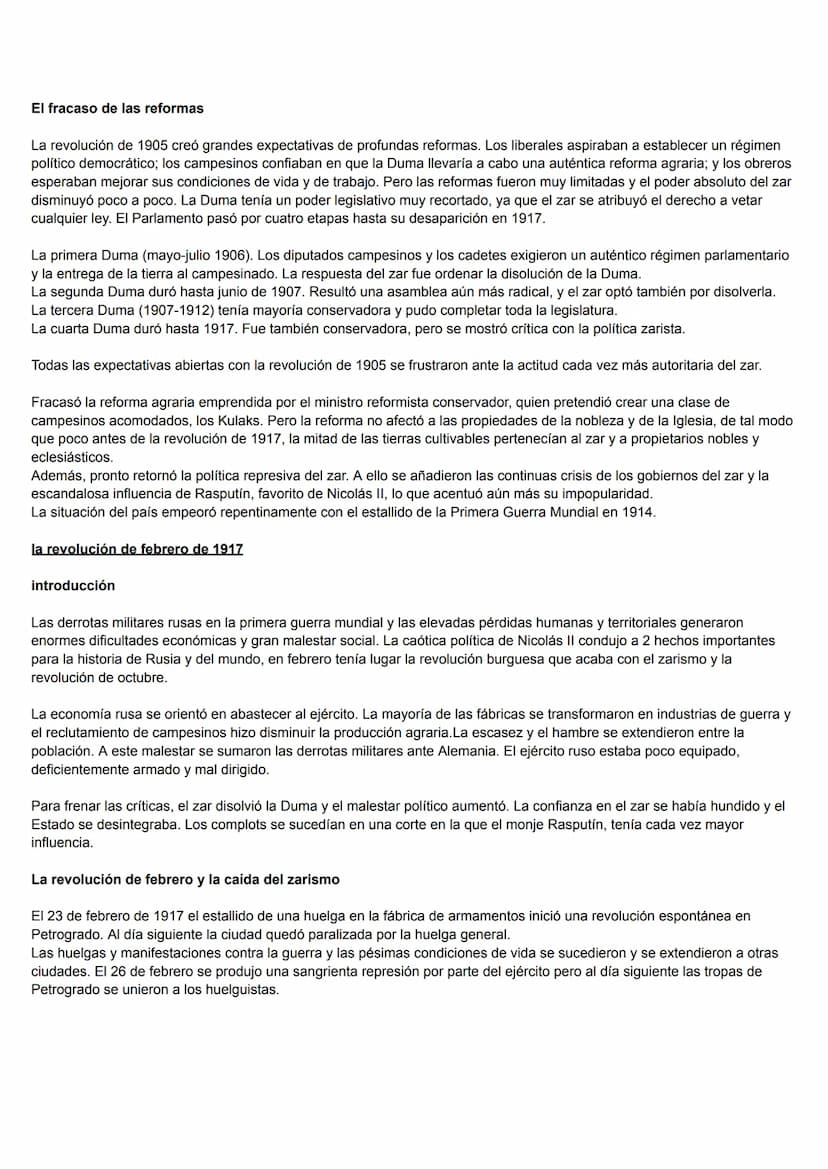 introducción
la revolución rusa y la creación de la URSS
La Revolución Rusa supuso la desaparición de la Rusia zarista y la creación de un r