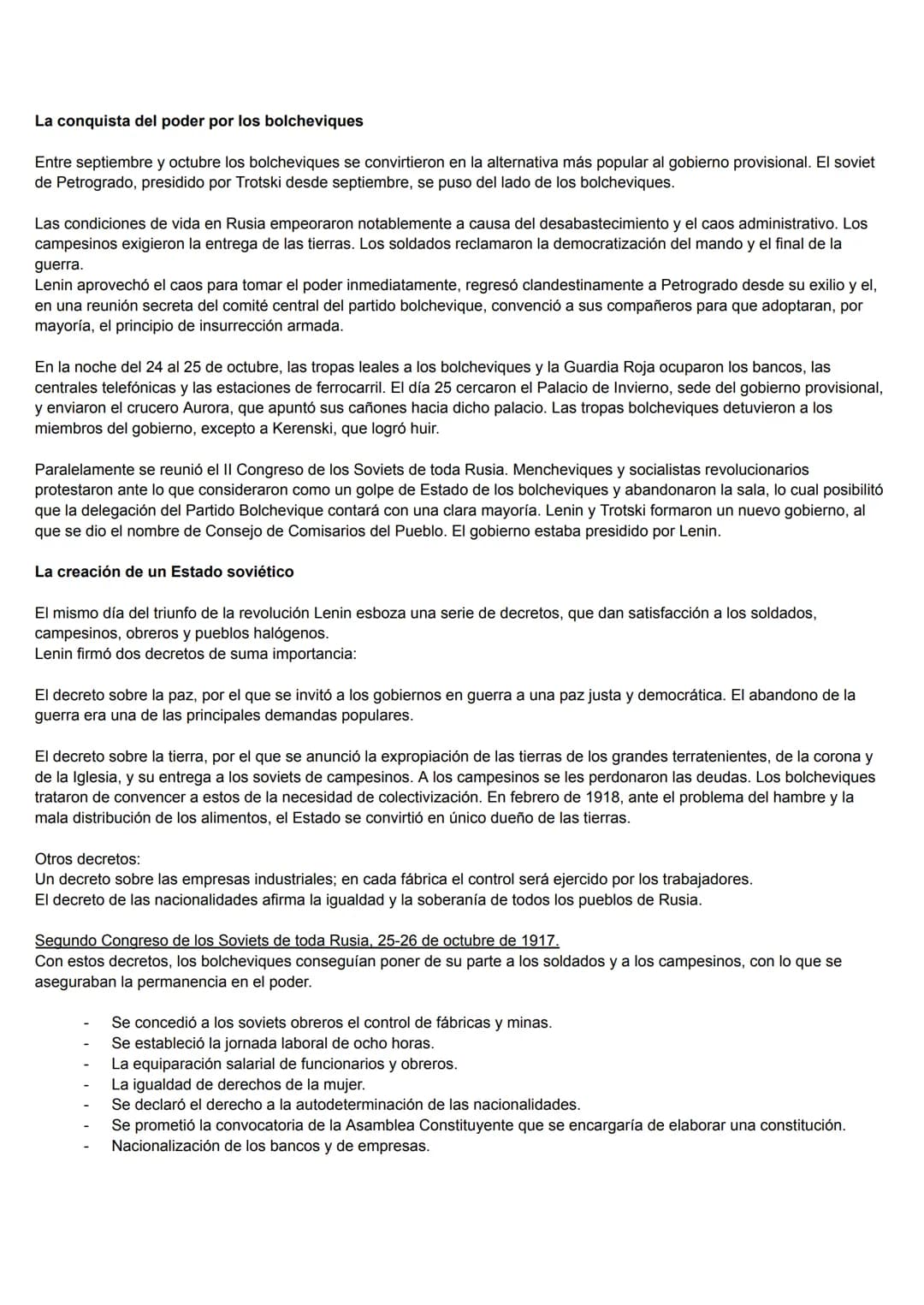introducción
la revolución rusa y la creación de la URSS
La Revolución Rusa supuso la desaparición de la Rusia zarista y la creación de un r