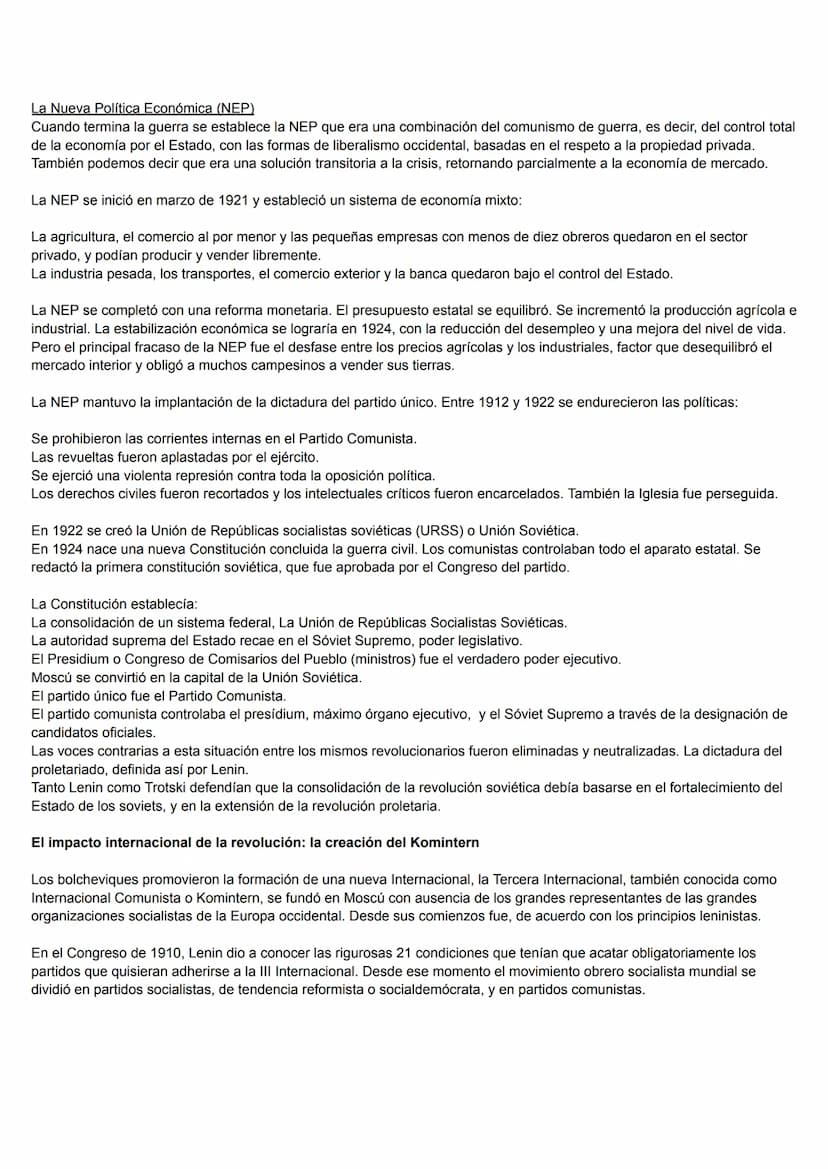 introducción
la revolución rusa y la creación de la URSS
La Revolución Rusa supuso la desaparición de la Rusia zarista y la creación de un r