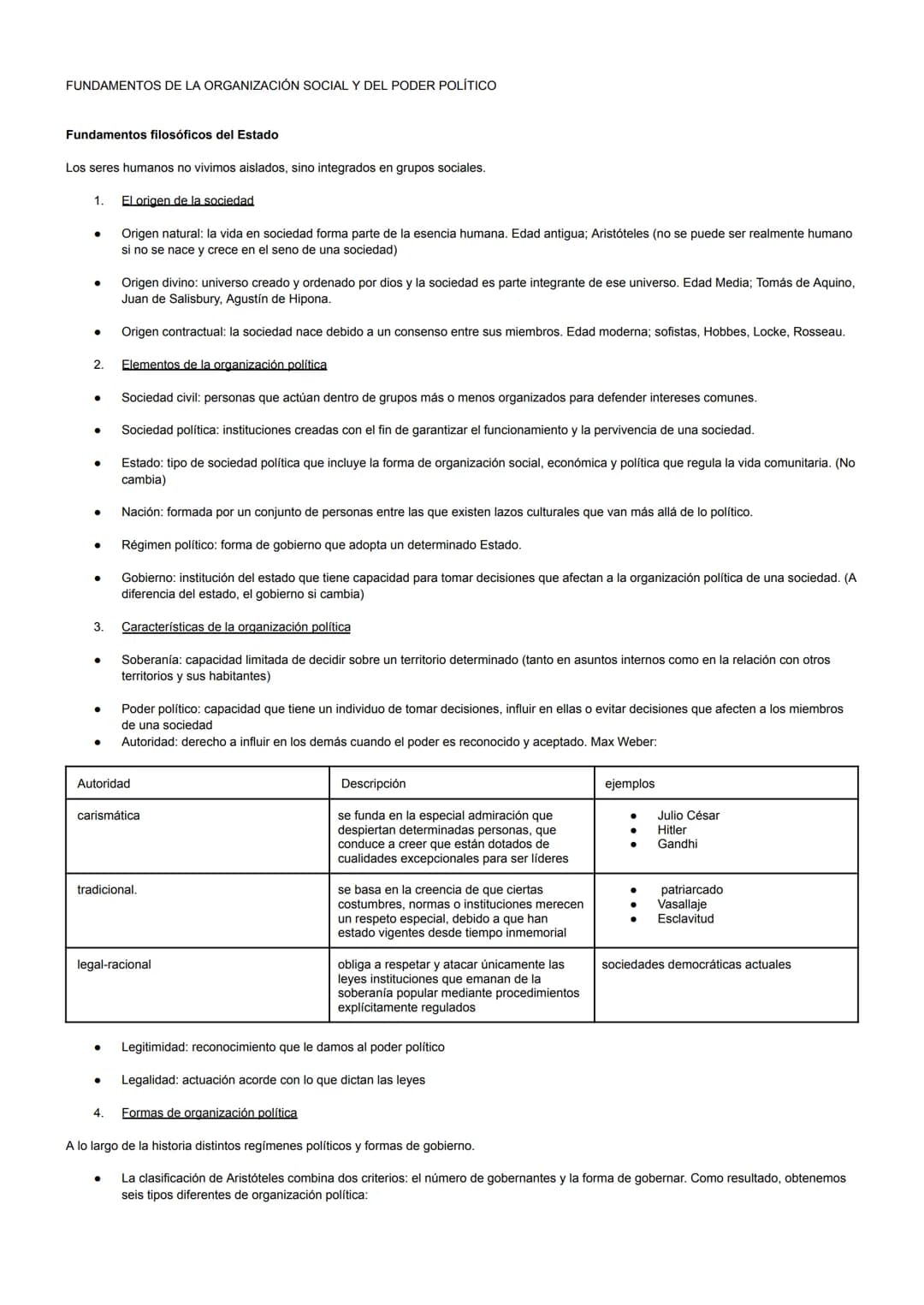 FUNDAMENTOS DE LA ORGANIZACIÓN SOCIAL Y DEL PODER POLÍTICO
Fundamentos filosóficos del Estado
Los seres humanos no vivimos aislados, sino in