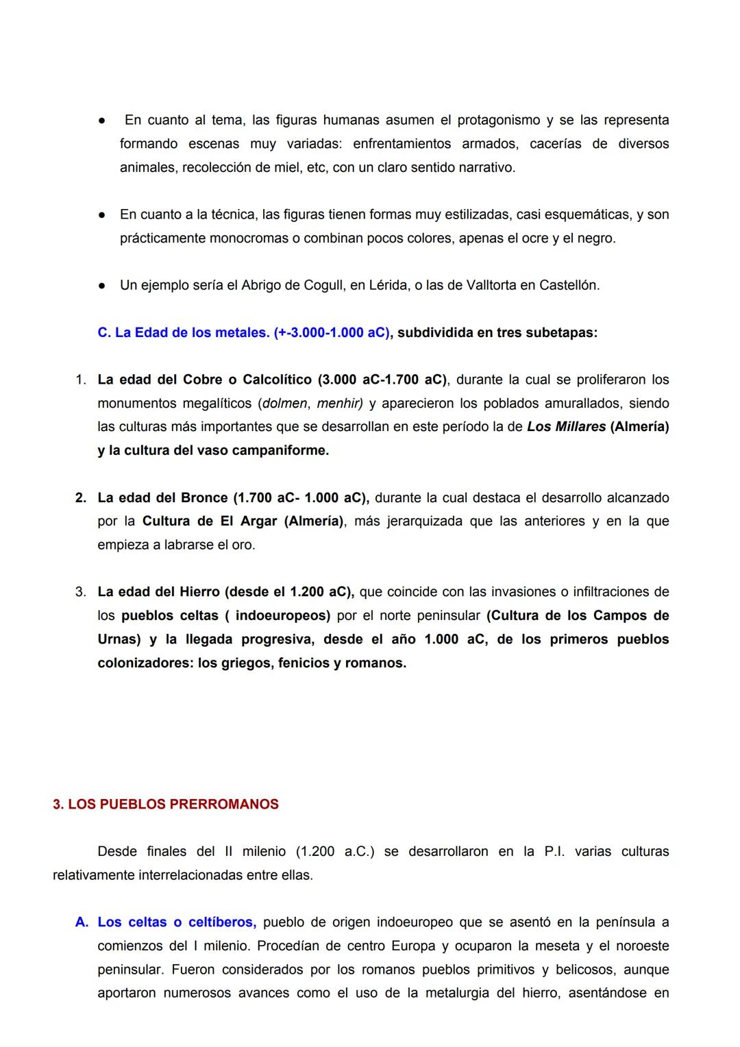 T.01 LA PENÍNSULA IBÉRICA DESDE LA PREHISTORIA
HASTA LA EDAD MEDIA.
ÍNDICE
1. CONTEXTUALIZACIÓN
2. LA PREHISTORIA DE LA PENÍNSULA IBÉRICA
A.