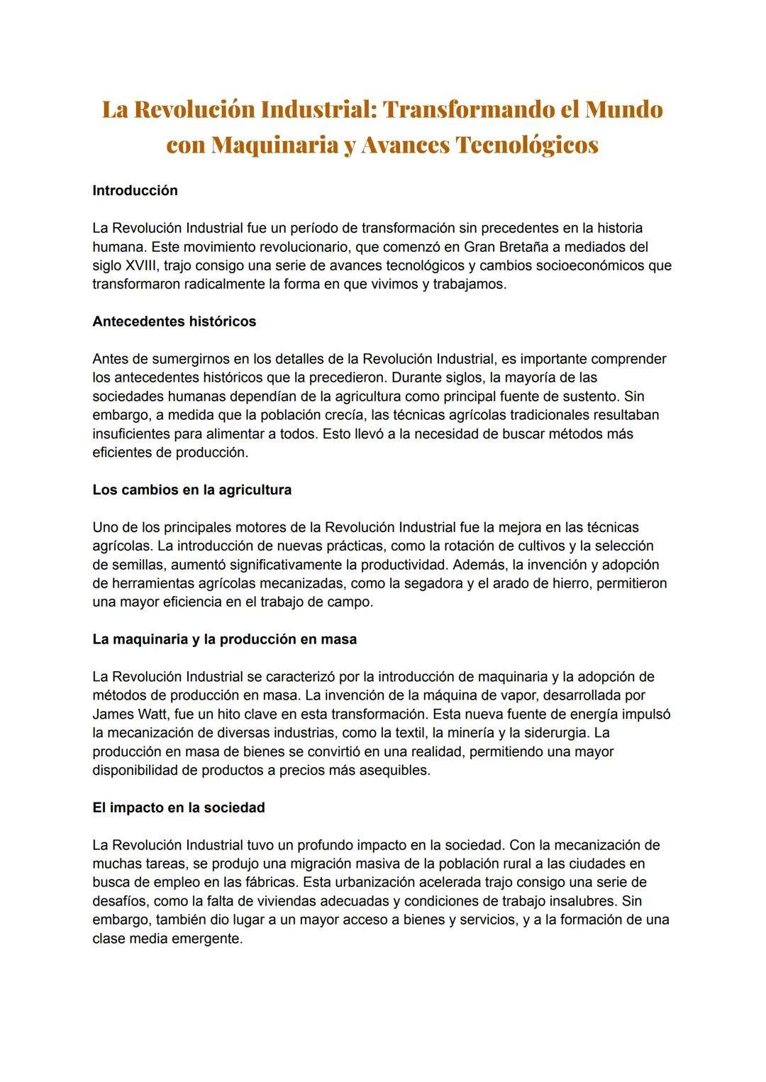 La revolución industrial