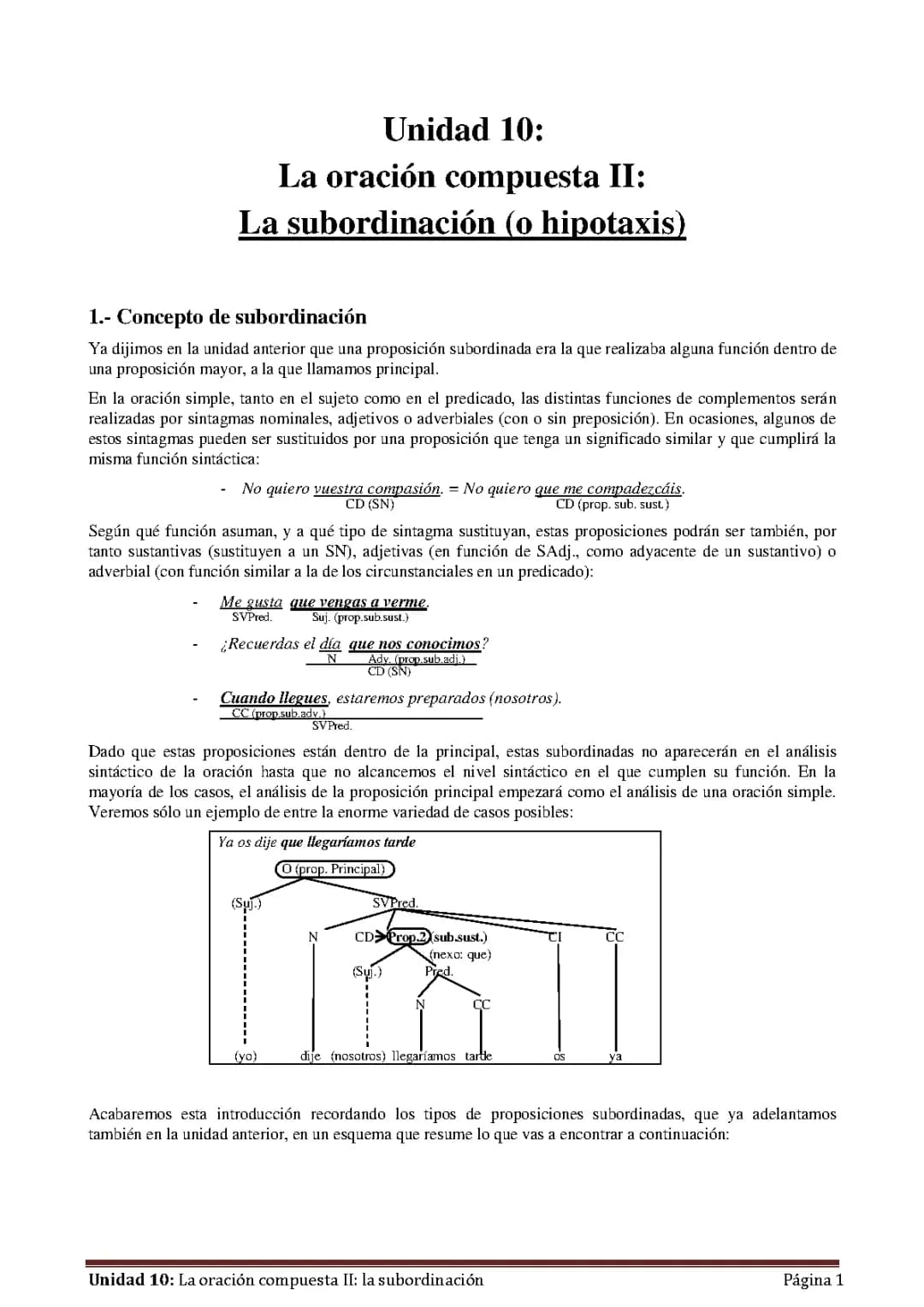 Oraciones compuestas 