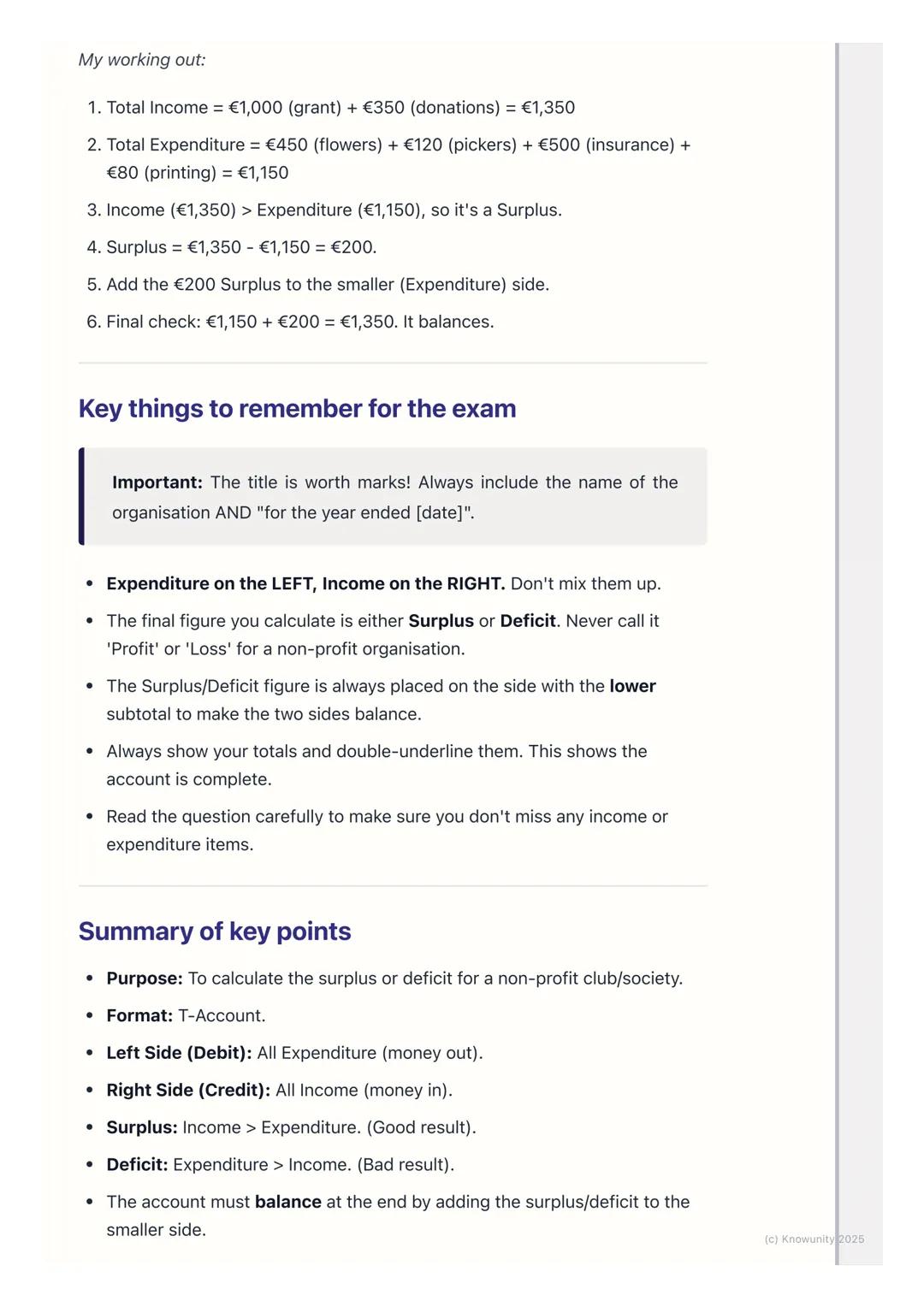 # Income and Expenditure
## Accounts (Simplified)

What is an income and expenditure account?

This is a financial statement prepared by non