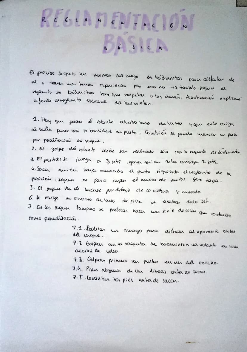 
<p>El bádminton es un juego de raqueta y volante que se juega tanto de forma individual como en parejas. La historia del bádminton se remon