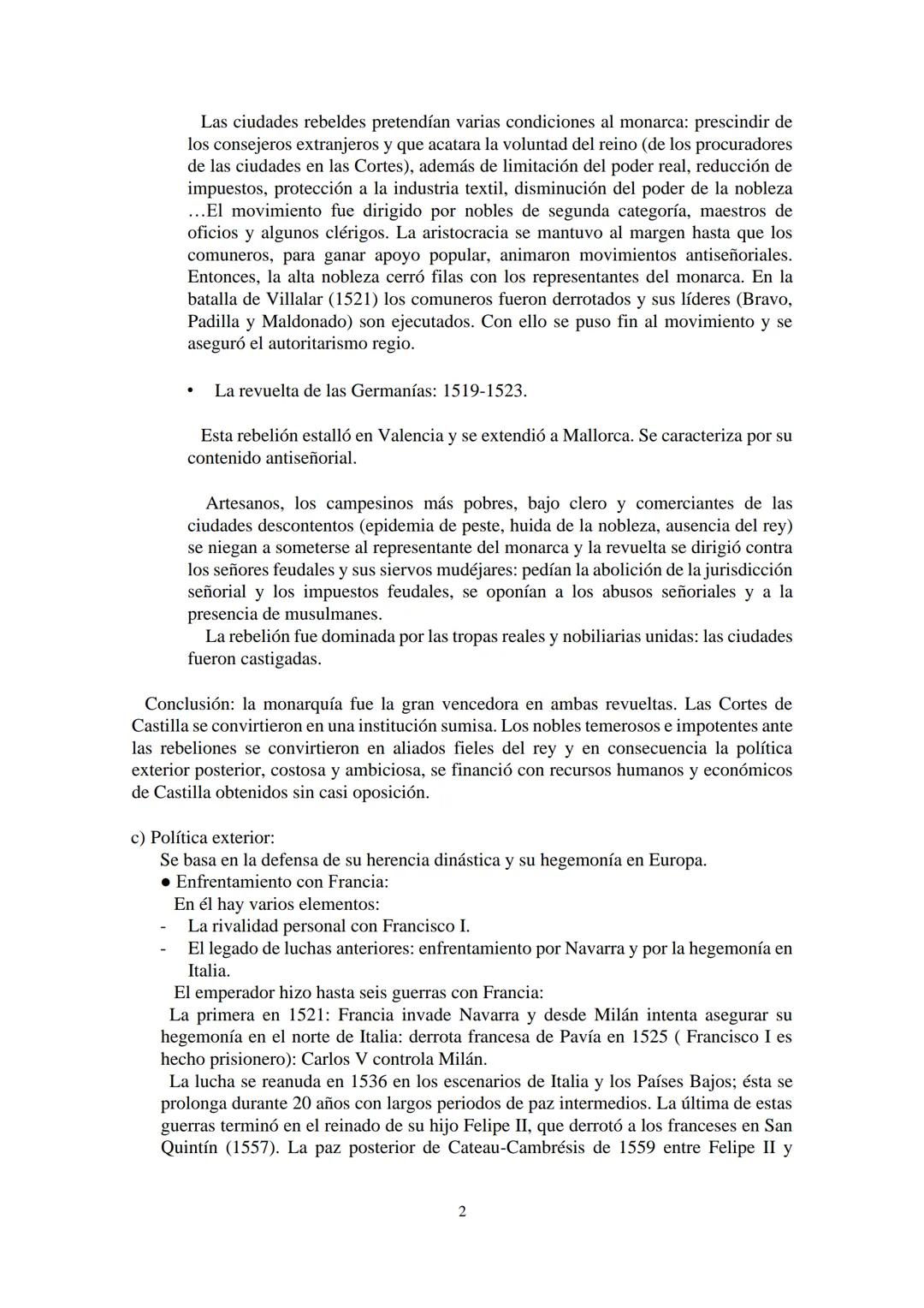 TEMA VI. LA ESPAÑA DEL SIGLO XVI.
Introducción:
Carlos V va a heredar un vasto imperio formado por un heterogéneo conglomerado de
territorio