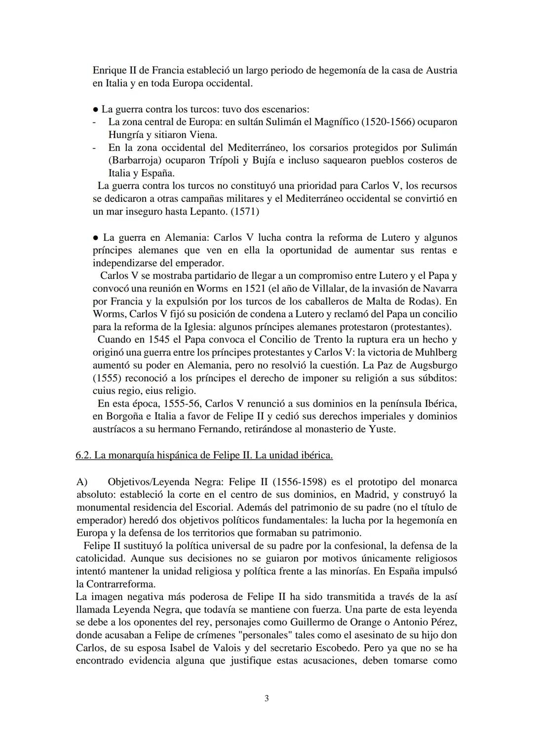 TEMA VI. LA ESPAÑA DEL SIGLO XVI.
Introducción:
Carlos V va a heredar un vasto imperio formado por un heterogéneo conglomerado de
territorio