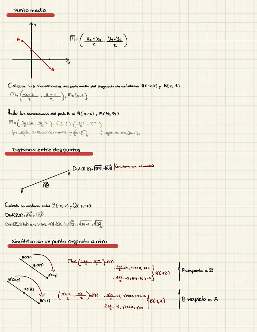 Geometría analítica
Coordenadas y módulos
Coordenadas
Módulo
AB=B-A= (66)-(1,4), AB=(5,2)
Dados los puntos A(-3,7), B(2,-5); CC-1, -41.
AC =