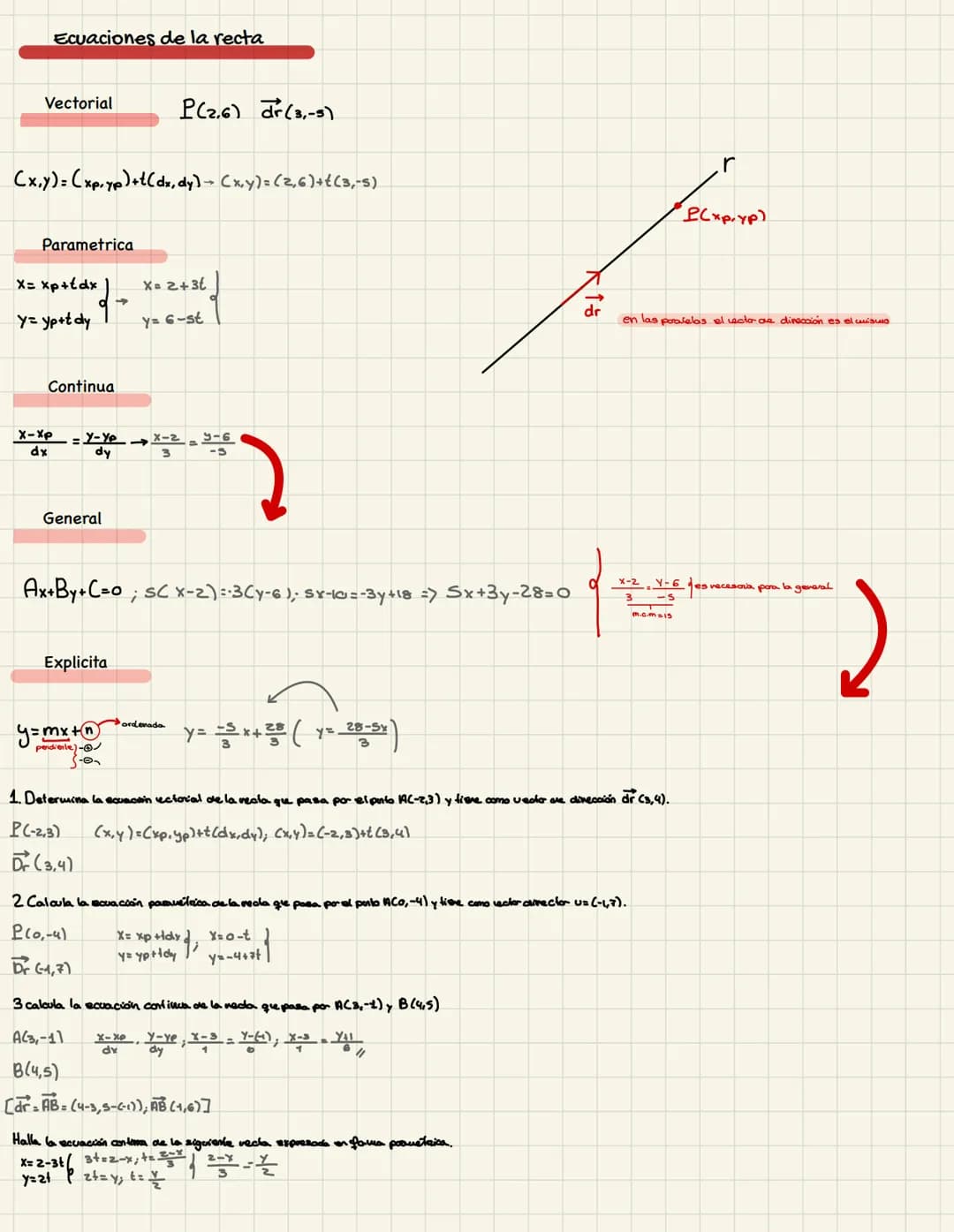 Geometría analítica
Coordenadas y módulos
Coordenadas
Módulo
AB=B-A= (66)-(1,4), AB=(5,2)
Dados los puntos A(-3,7), B(2,-5); CC-1, -41.
AC =