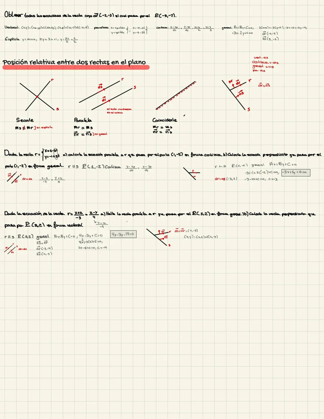 Geometría analítica
Coordenadas y módulos
Coordenadas
Módulo
AB=B-A= (66)-(1,4), AB=(5,2)
Dados los puntos A(-3,7), B(2,-5); CC-1, -41.
AC =