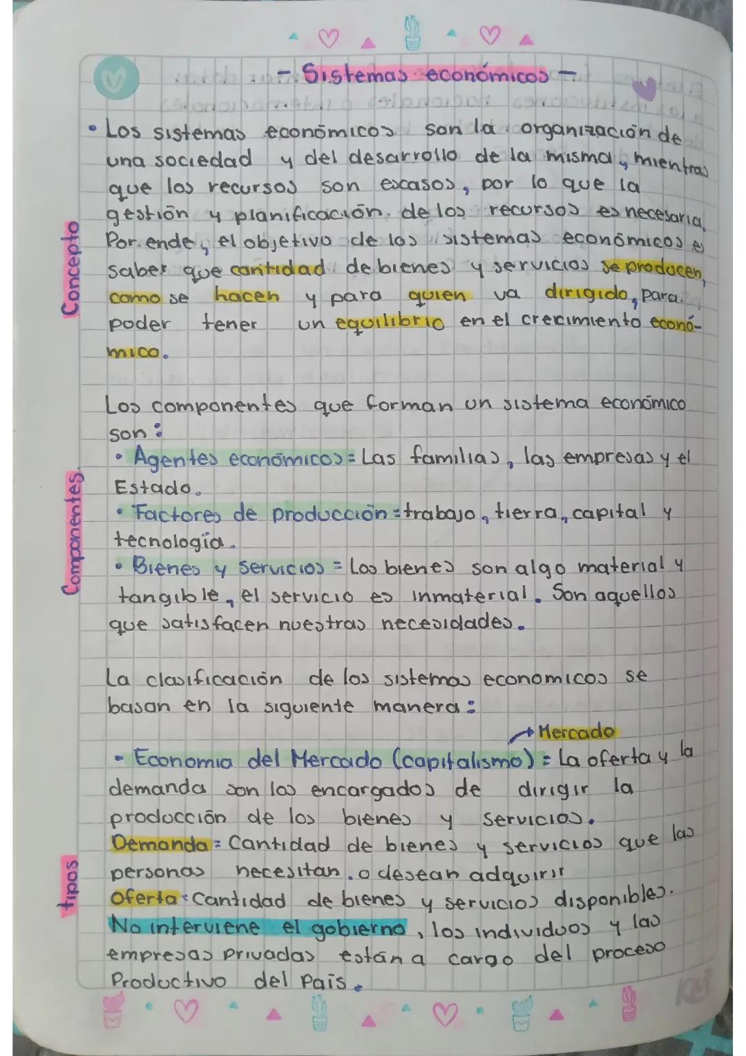 Los Sistemas Económicos: Componentes y Tipos