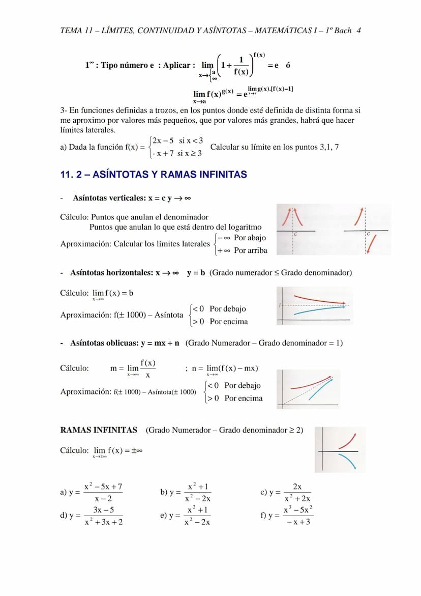 TEMA 11 - LÍMITES, CONTINUIDAD Y ASÍNTOTAS - MATEMÁTICAS I– 1º Bach 1
TEMA 11 - LÍMITES, CONTINUIDAD, ASÍNTOTAS
11.1 - LÍMITE DE UNA FUNCIÓN