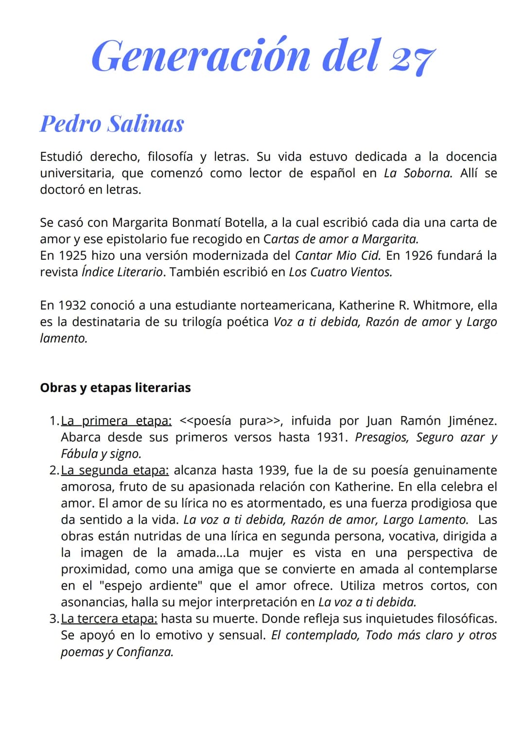 Los intelectuales ante la República
Ellos mostraron una clara inclinación a su favor. Utilizaban la opinión pública a
su favor. Las misiones