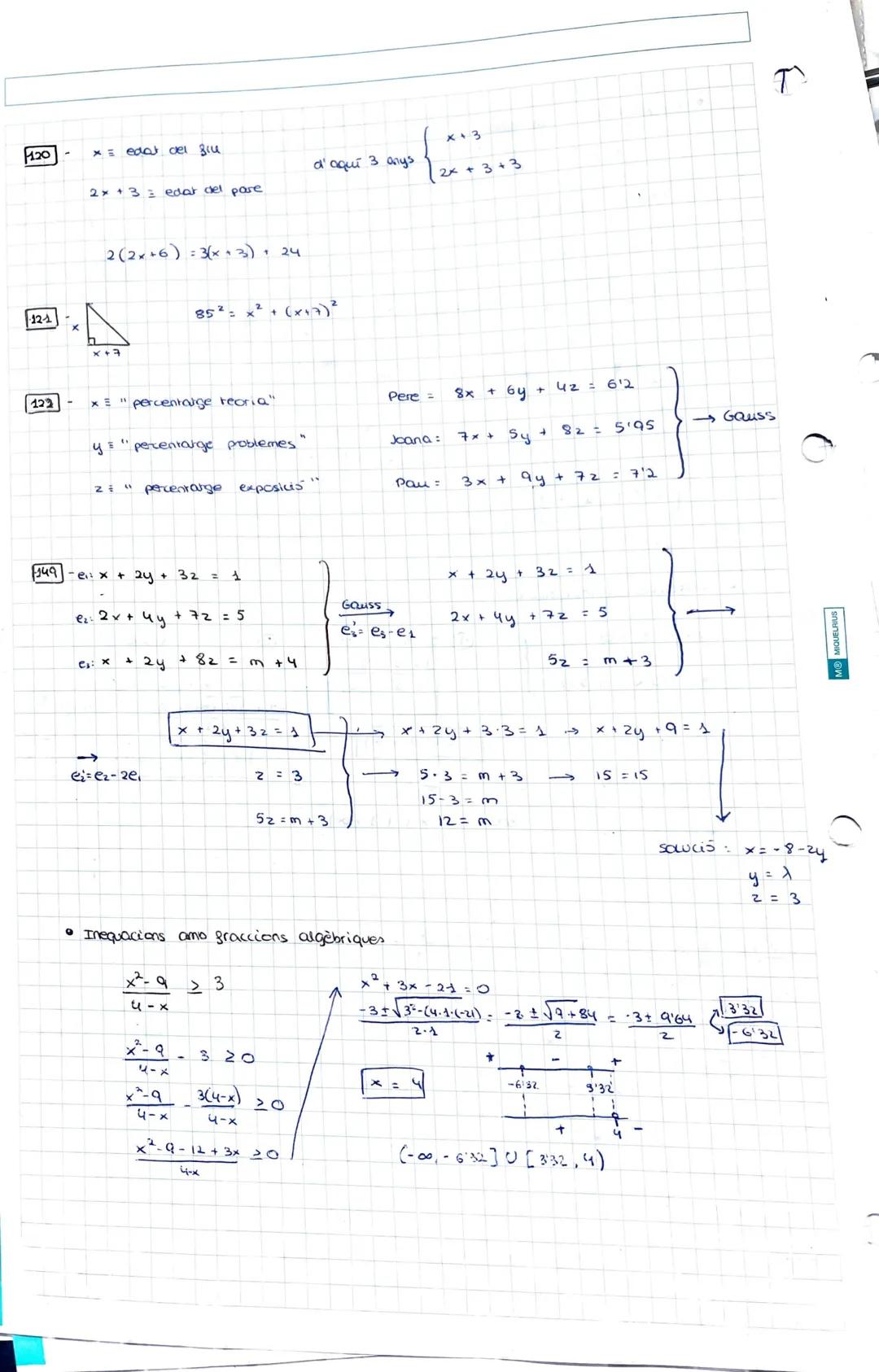pag. 31
2-
EQUACIONS
2-
INEQUACIONS
I SISTEMES

1. Equacions polinomiques

una equaçió pounòmica es pot transformar en un altre d'equivalent