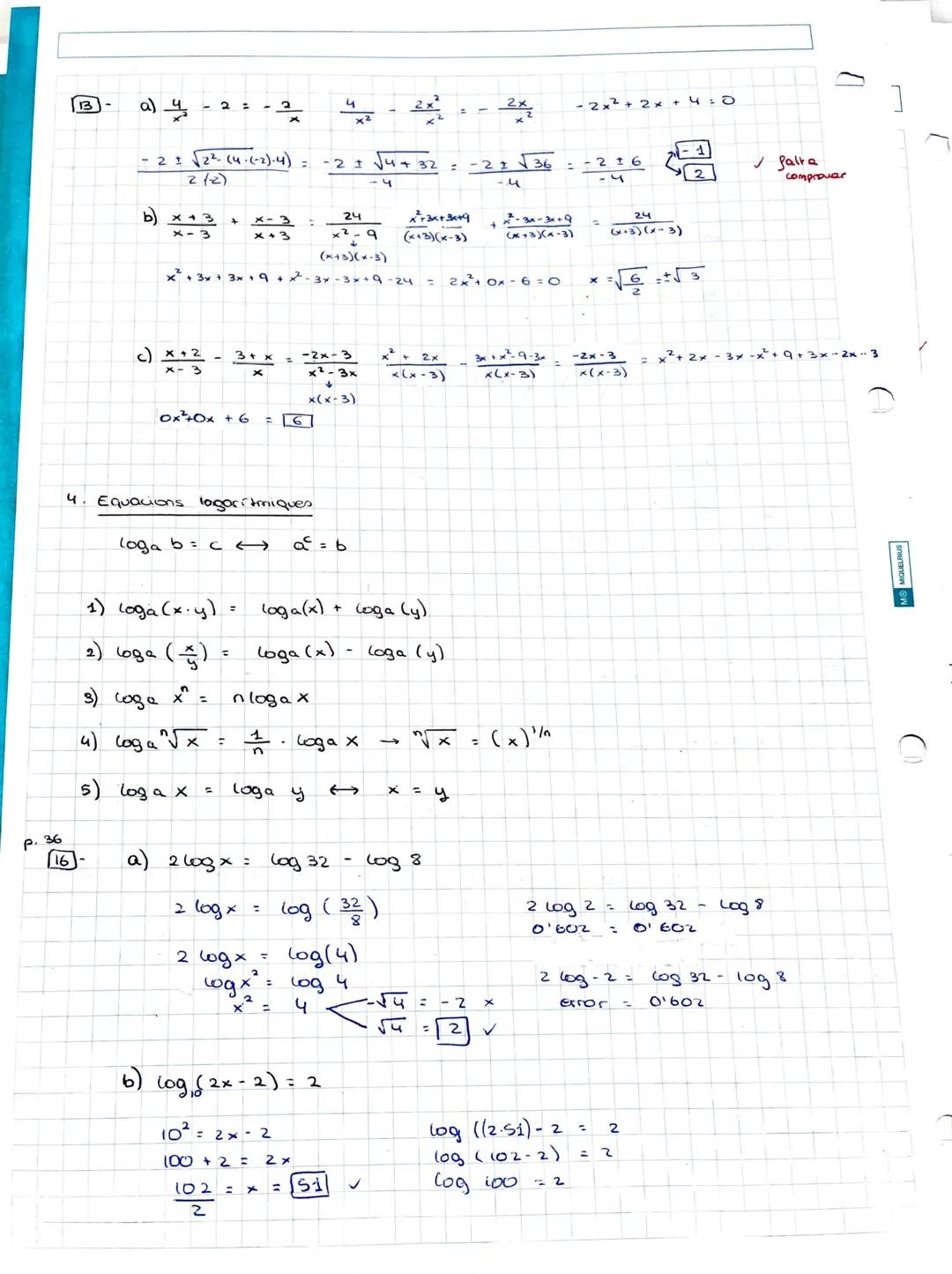 pag. 31
2-
EQUACIONS
2-
INEQUACIONS
I SISTEMES

1. Equacions polinomiques

una equaçió pounòmica es pot transformar en un altre d'equivalent