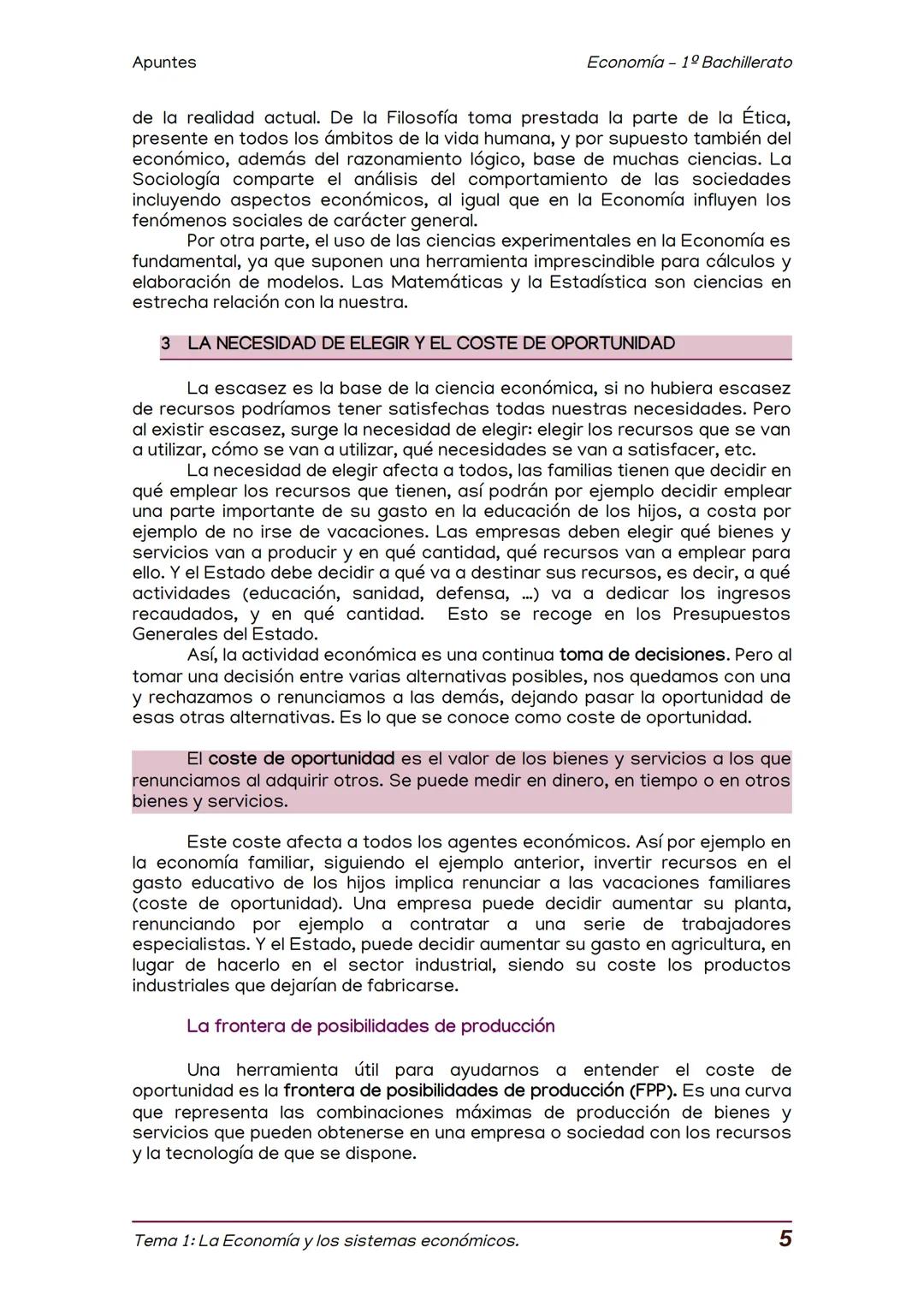 Apuntes
TEMA 1: LA ECONOMIA Y LOS SISTEMAS ECONOMICOS
Economía 1º Bachillerato
1
2
3
La Economía.
El estudio de la economía.
La necesidad de