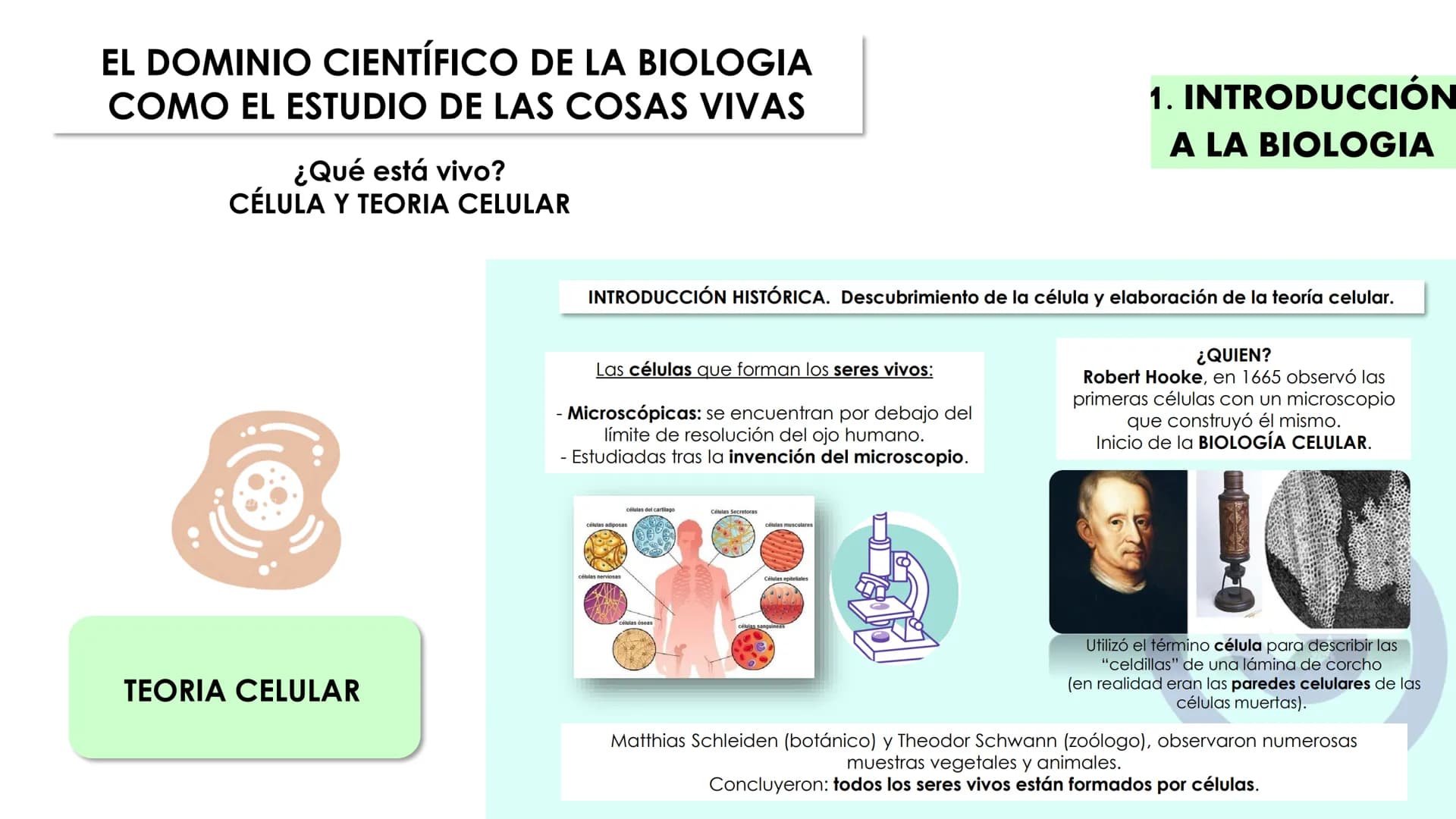 Canva
Canga
UNIDAD 1.
CÉLULA ÍNDICE
INTRODUCCIÓN A LA BIOLOGÍA:
Vivo/no vivo; niveles de organización; definiciones "Vida"; Célula
y Teoría 