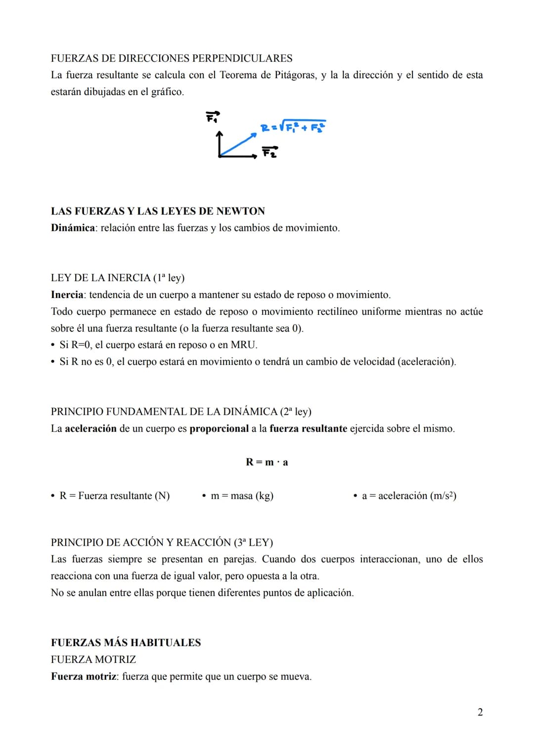 UNIDAD 2:
LAS FUERZAS Y EL MOVIMIENTO
LAS FUERZAS Y SUS EFECTOS
Fuerza: toda causa capaz de modificar el estado de reposo o movimiento de un