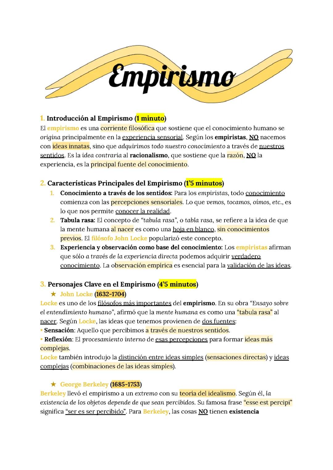 Empirismo: Explicación Simple para Bachillerato