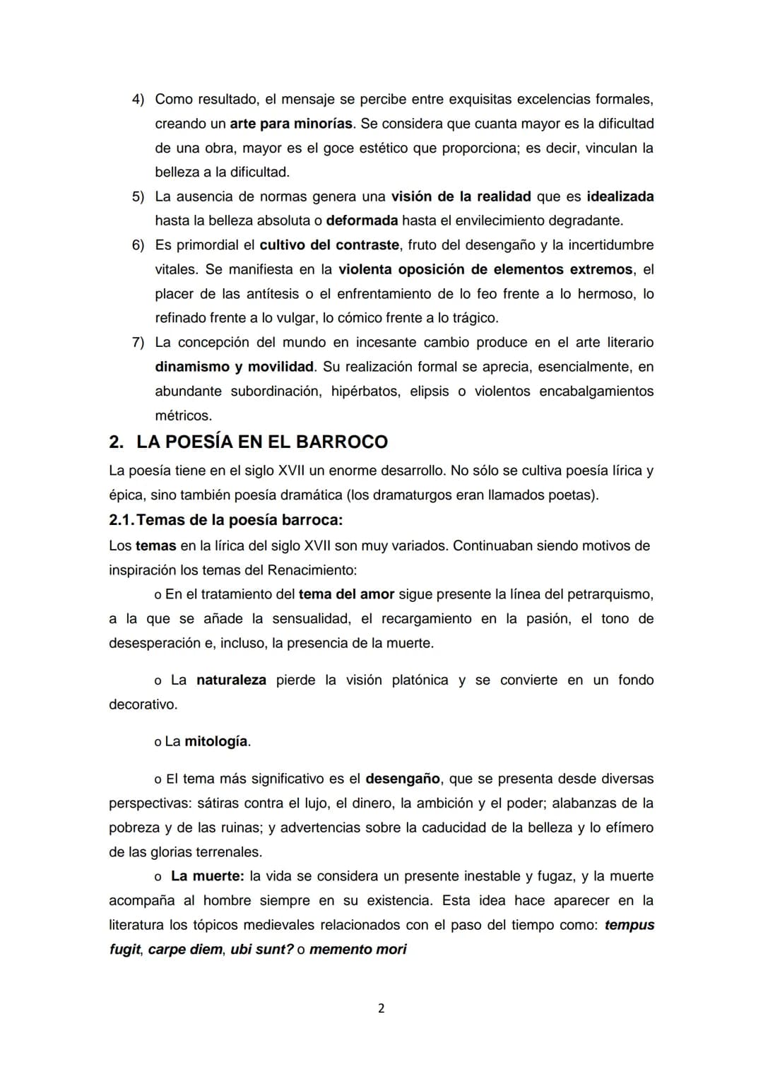 LITERATURA BARROCA - SIGLO XVII
1. EL BARROCO
El término Barroco se utiliza para definir un conjunto de rasgos propios de la cultura
de gran