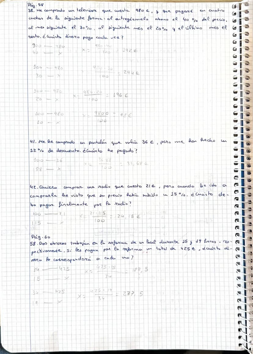 4. Aplicaciones
•Porcentajes: proporcionalidad directa
- Escala (1:200): proporcionalidad directa
-
- Interés <compuesto
simple
directamente