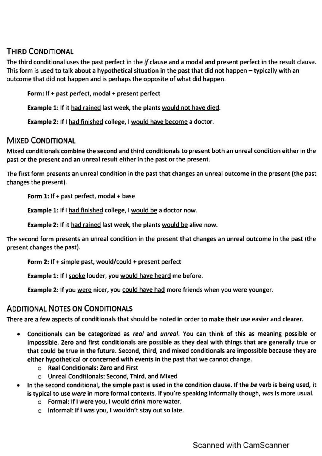 CONDITIONAL SENTENCES
WHAT IS A CONDITIONAL SENTENCE?
Conditional sentences have two parts or clauses that give a condition in the dependent