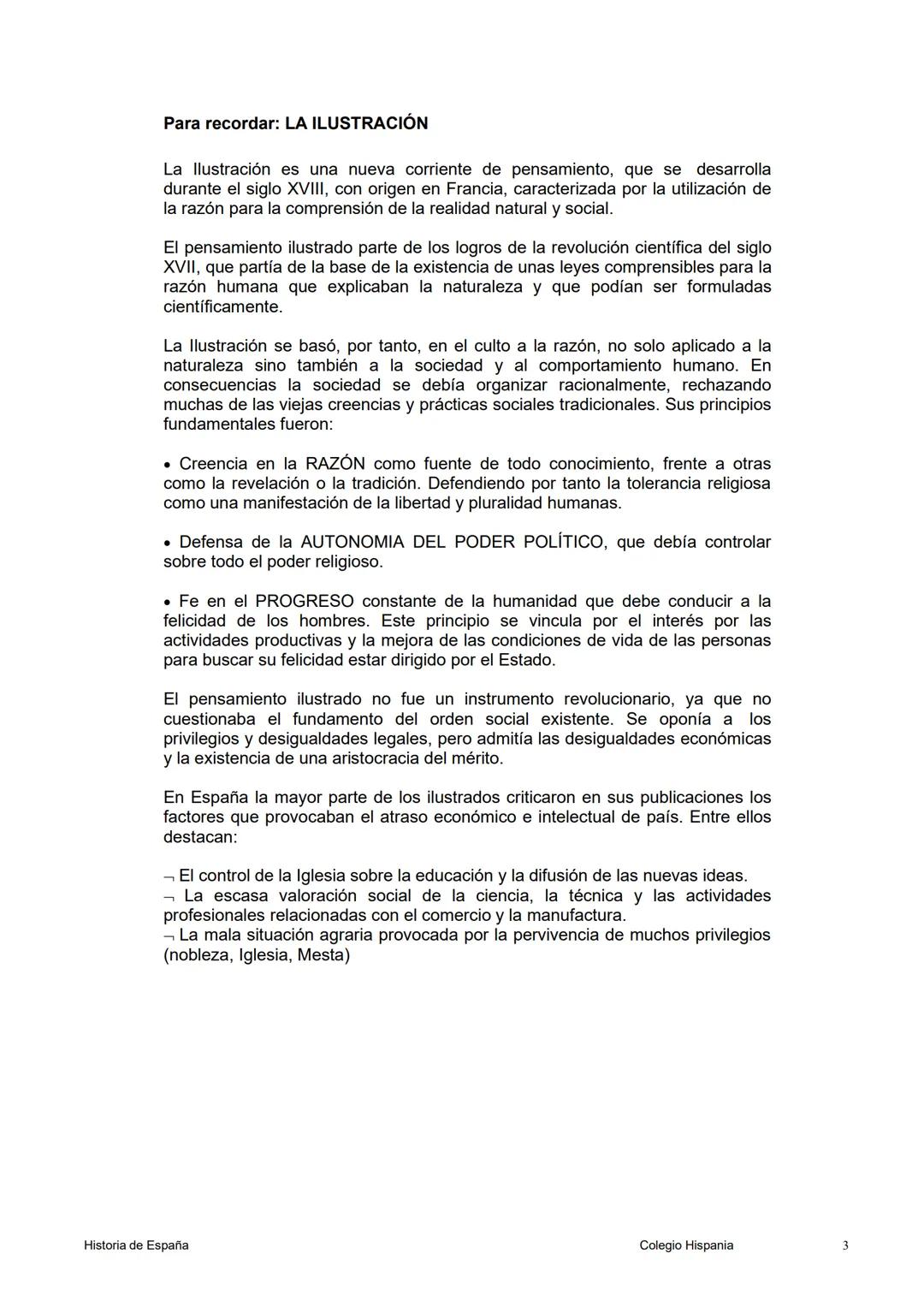 6. EL REFORMISMO BORBÓNICO EN EL SIGLO XVIII
Introducción
La llegada de los Borbones al trono español significó la consolidación del absolut