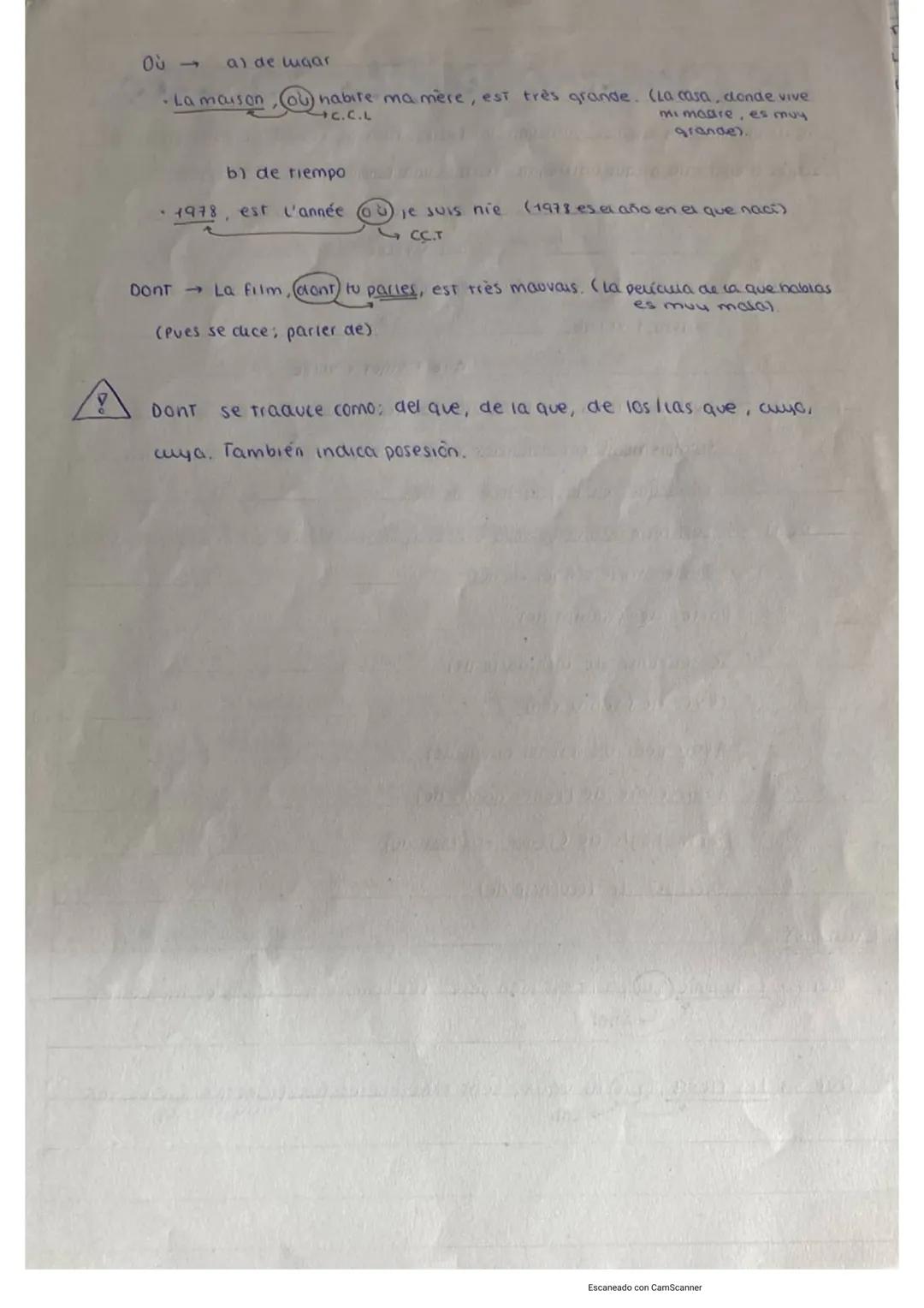 # Les pronoma relatifs simples

se usan como en español, para unir dos frases. Para no repetir el mismo elemento,
Según el elemento al que s