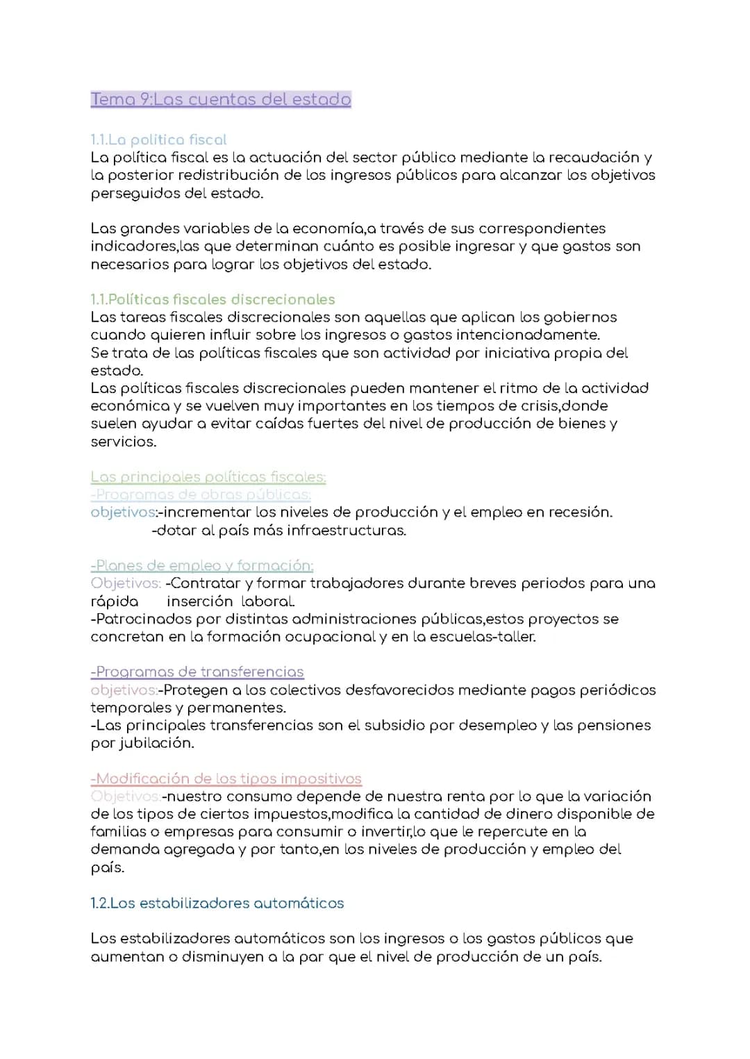 resumen economía 